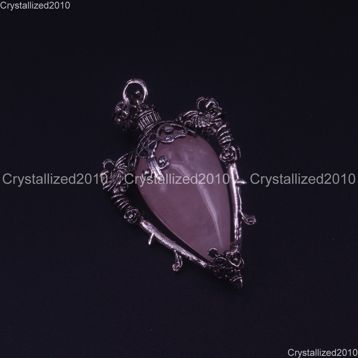 Natural Gemstone Medieval Retro Pendulum Gothic Pendants Tibetan Silver 35x55mm