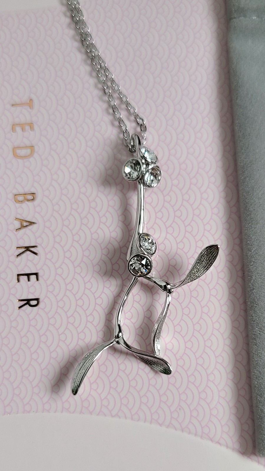 Ted Baker Silver tone Necklace Pendant Jewellery. New without tags.