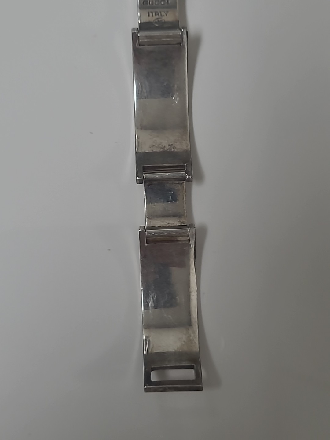Gucci 1970 Mlano Silver Buckle Bracelet Unique ,Rare 2 Color Enamel ,used