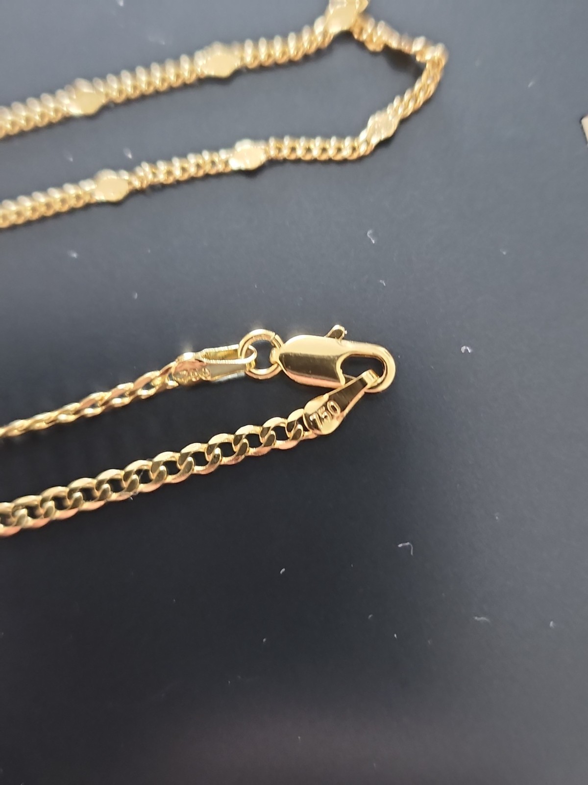 Lot Of 5 Gold Filled Jewelry Bangle Bracelet Figaro Cuban