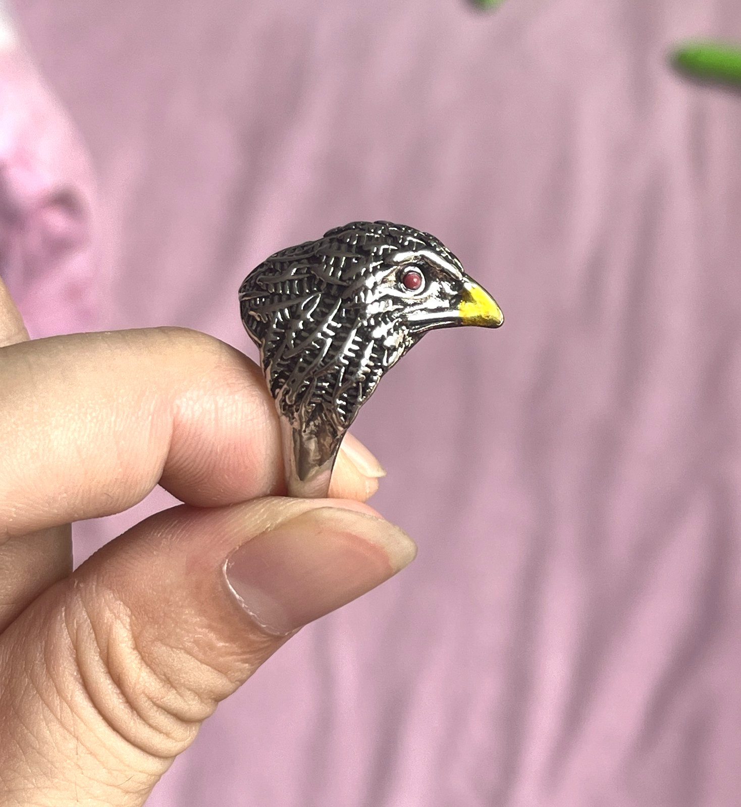 Vintage Eagle Adjustable Ring 925 Sterling Silver Women Mens Jewellery Gift