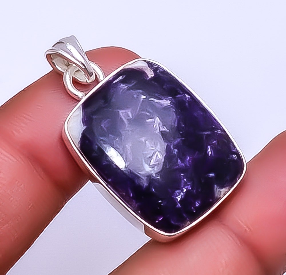 Lepidolite – San Diego Gemstone 925 Sterling Silver Pendant 1.37″ P_9359_148_36