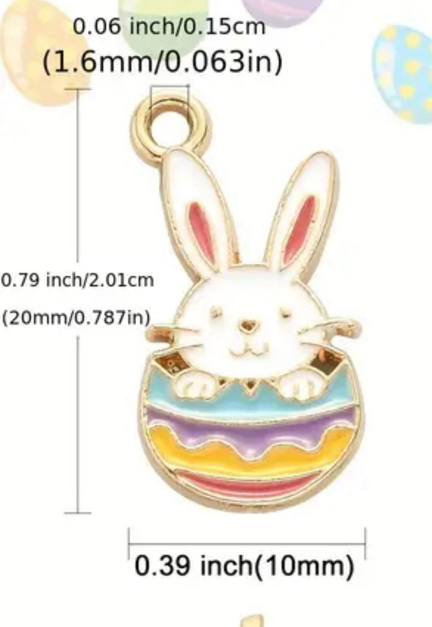 Cute Easter Bunny Rabbit Bangle Bracelet charm Necklace Pendant Charm Easter
