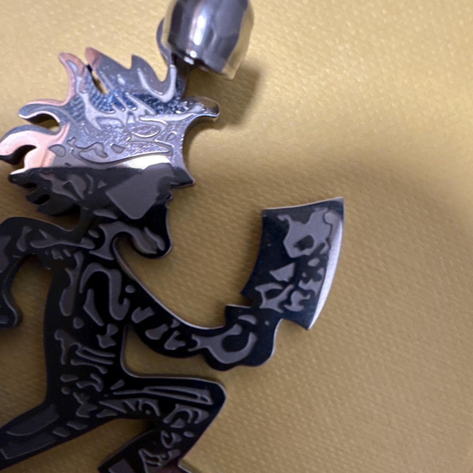 Silver Metal Running Hatchetman Figure Charm Pendant, Very good quality