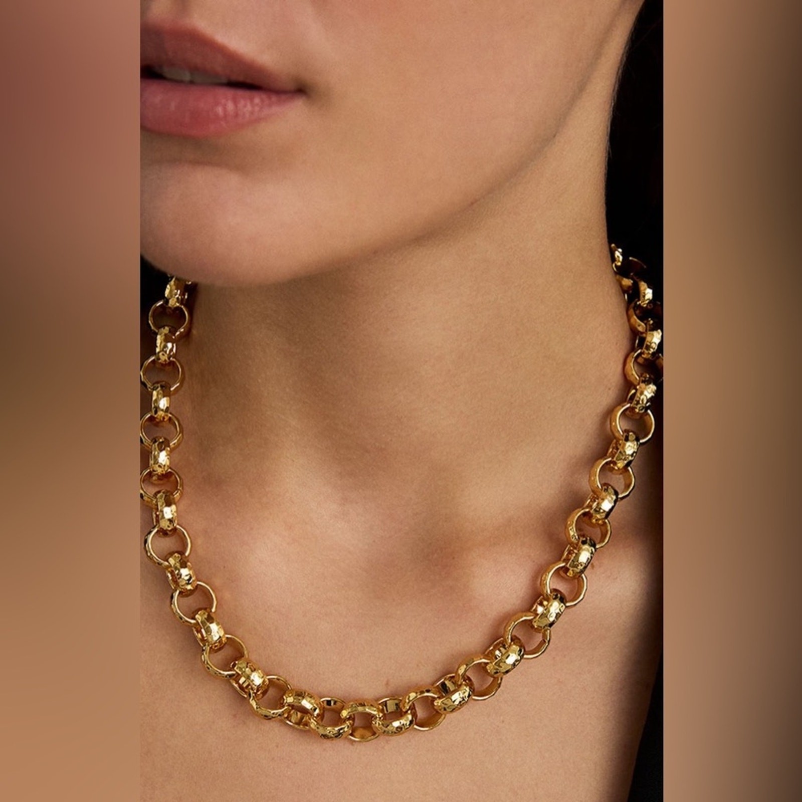 Dean Davidson Nairobi Statement Chain Link Necklace 22k-Gold Plate