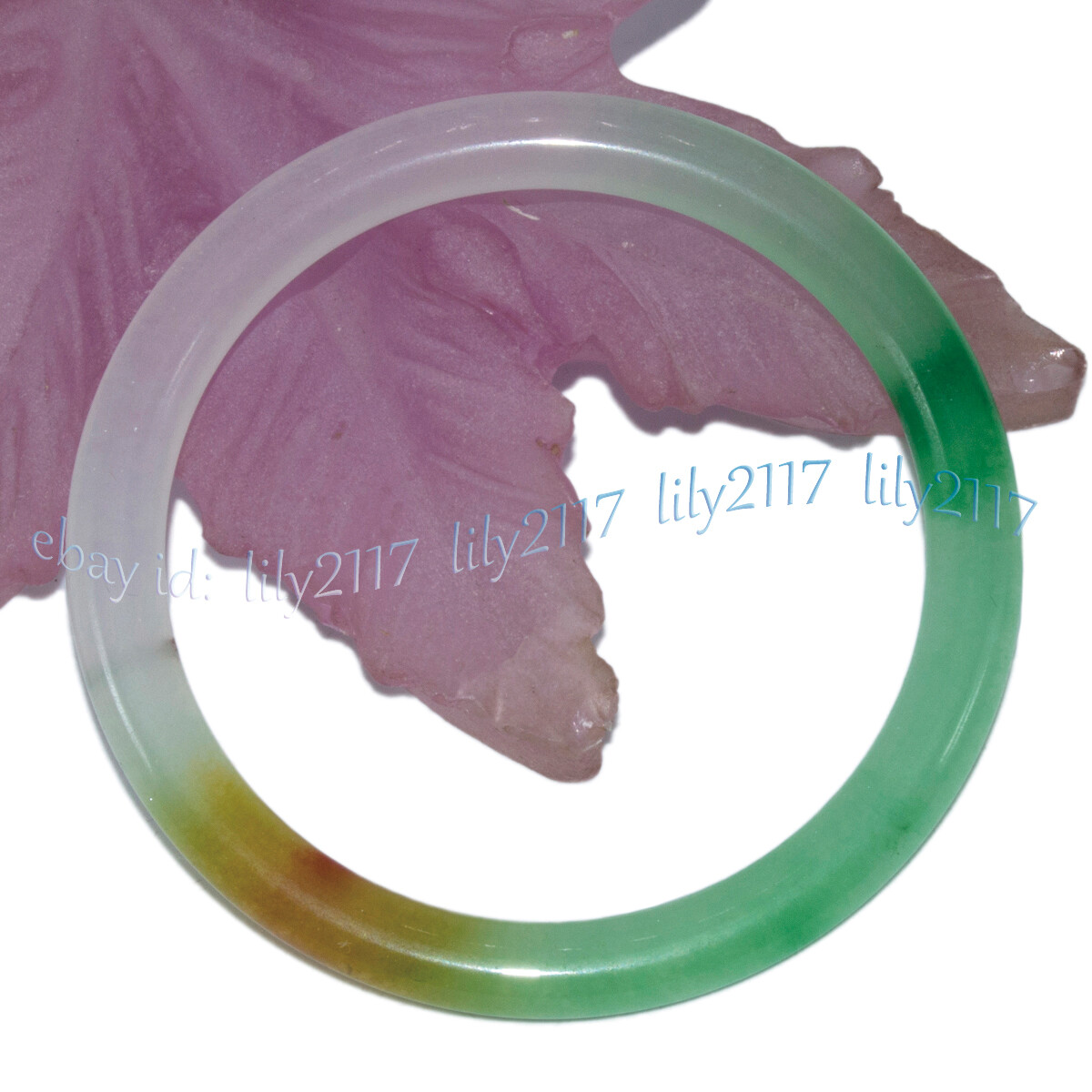 Natural Multicolor Green Jade Jadeite Bangle Bracelet 56-62mm Beautiful Jewelry