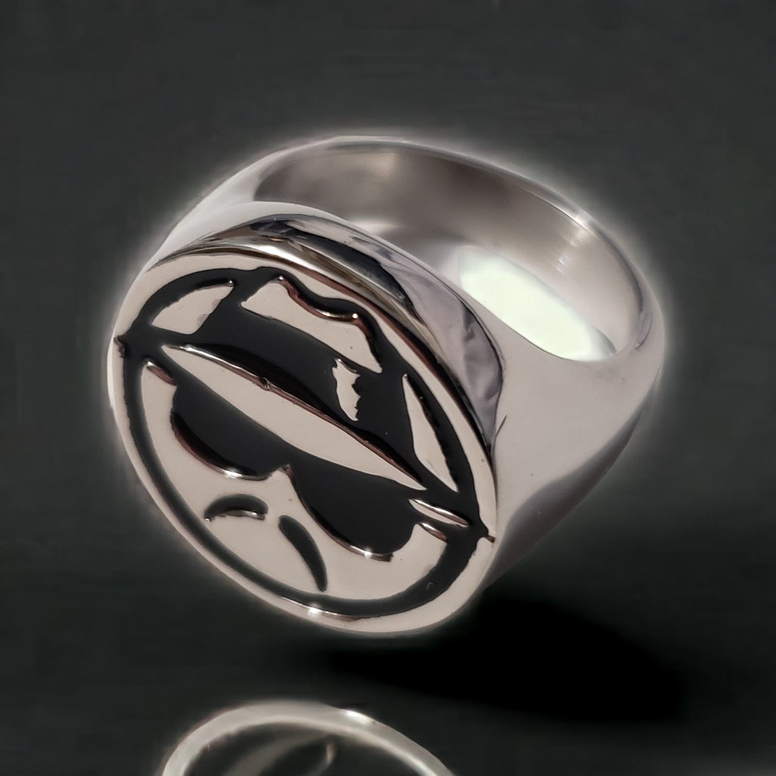 Silver Limited Edition Collectable Classic Lowrider Man Hat Chicano Biker Ring