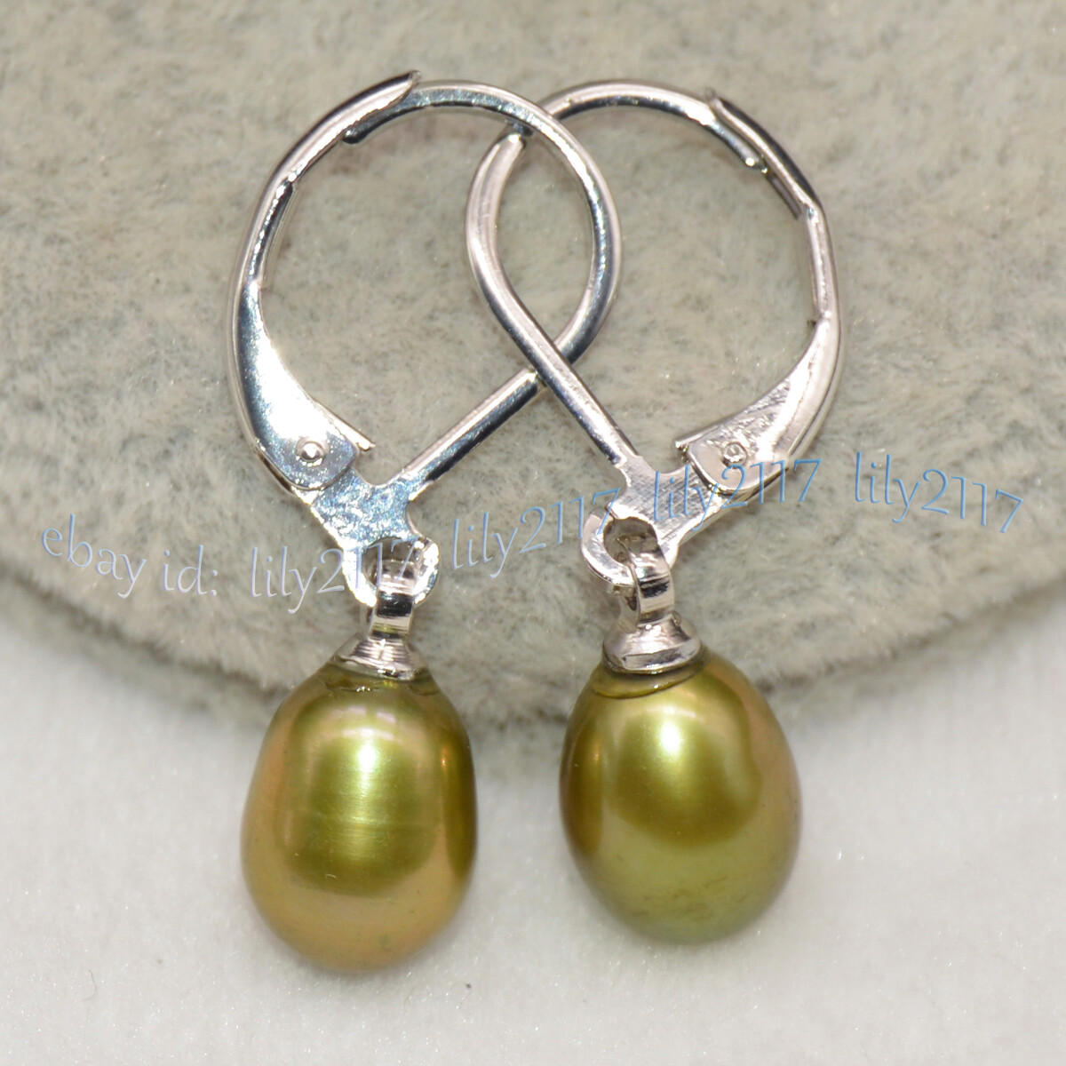 7-8mm Multicolor Natural Freshwater Pearl Drop Dangle Silver Leverback Earrings