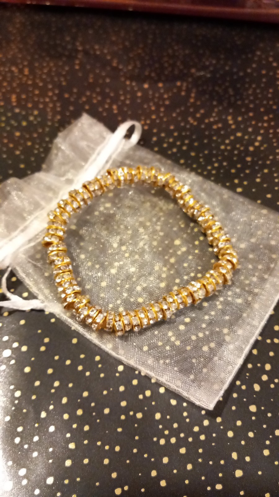 Gold coloured Sparkling Bracelet.