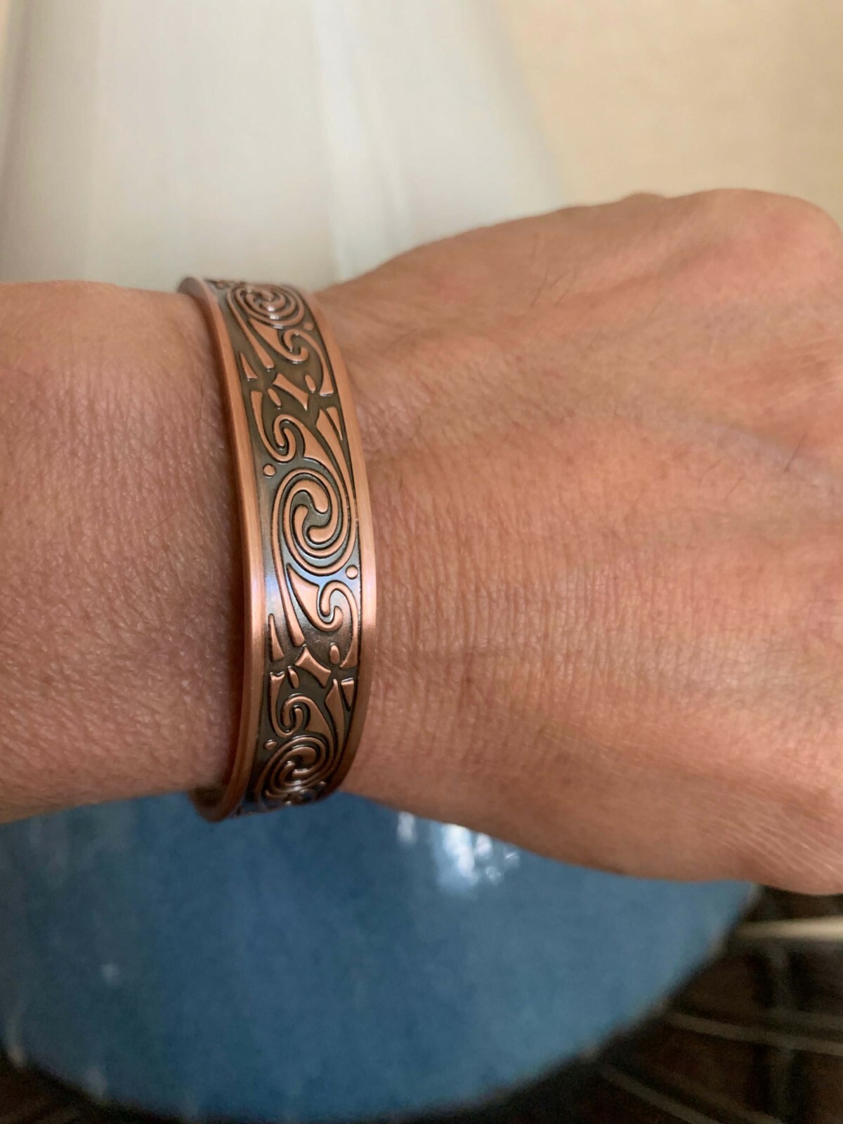 Gorgeous Pure Copper Magnetic Bangle Cuff Arthritis Pain Relief Stress Energy 
