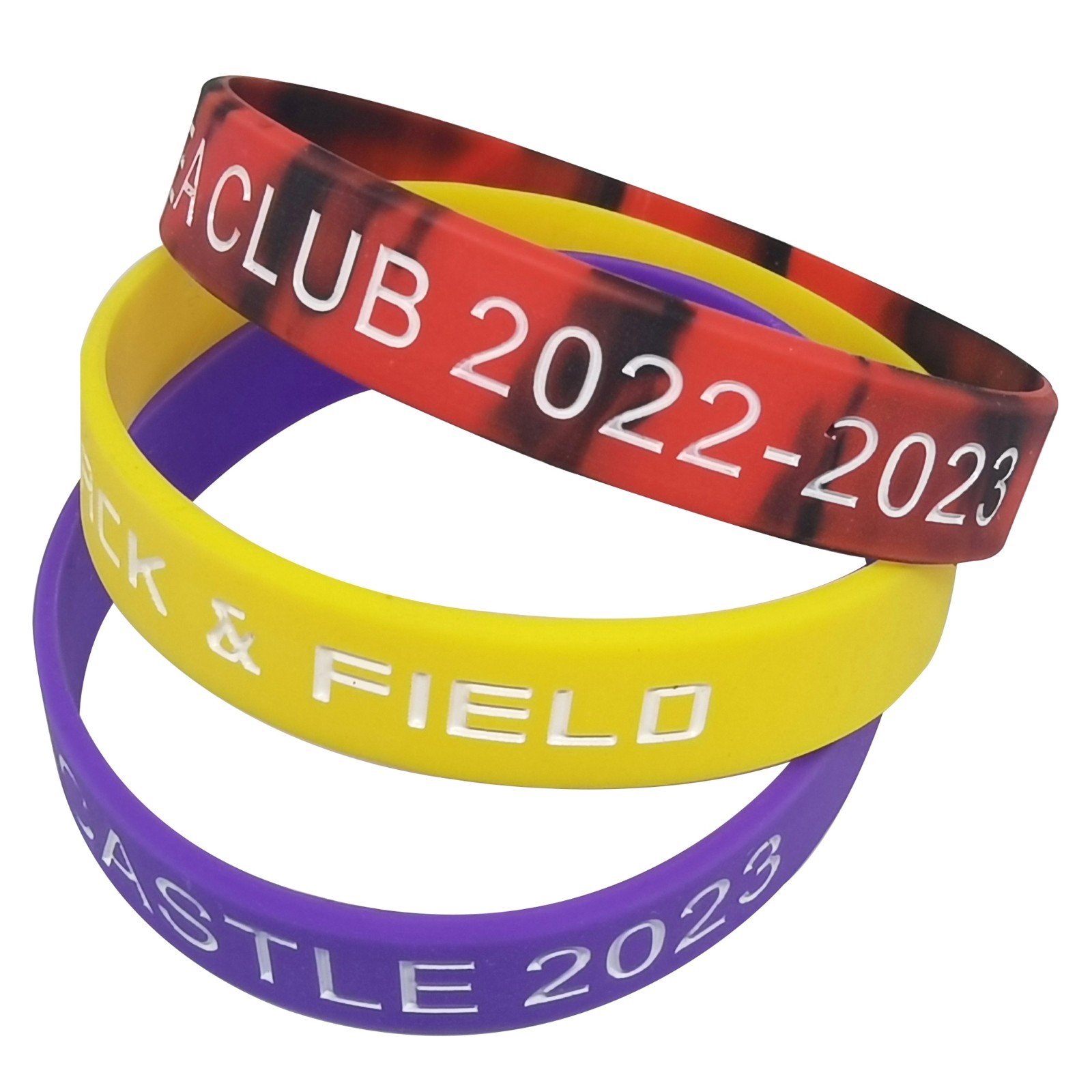 100Pcs Custom Silicone Wristbands – Personalized Rubber Bracelets Engraved
