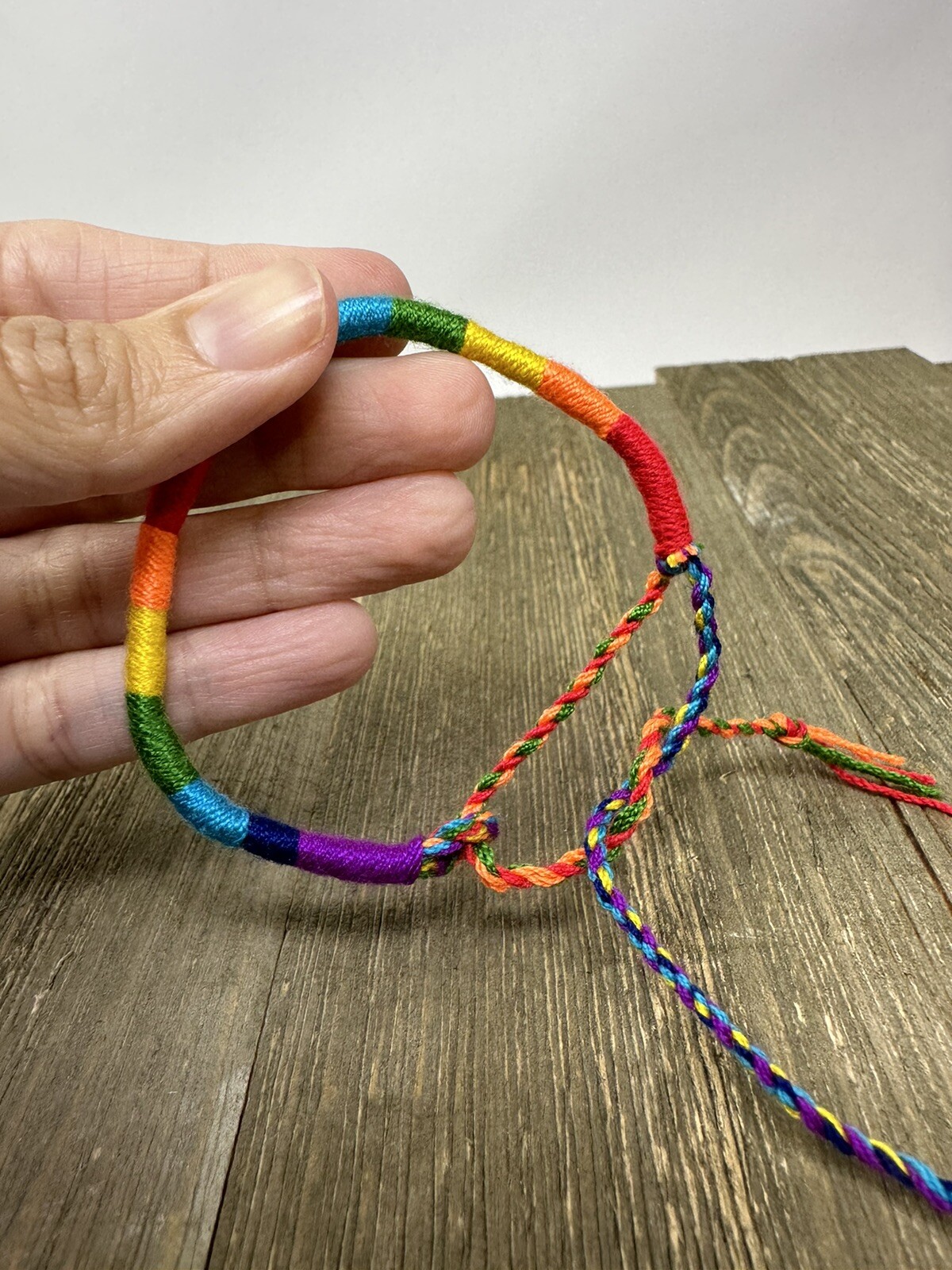 Rainbow Braided LGBTQ Gay Pride Bracelet