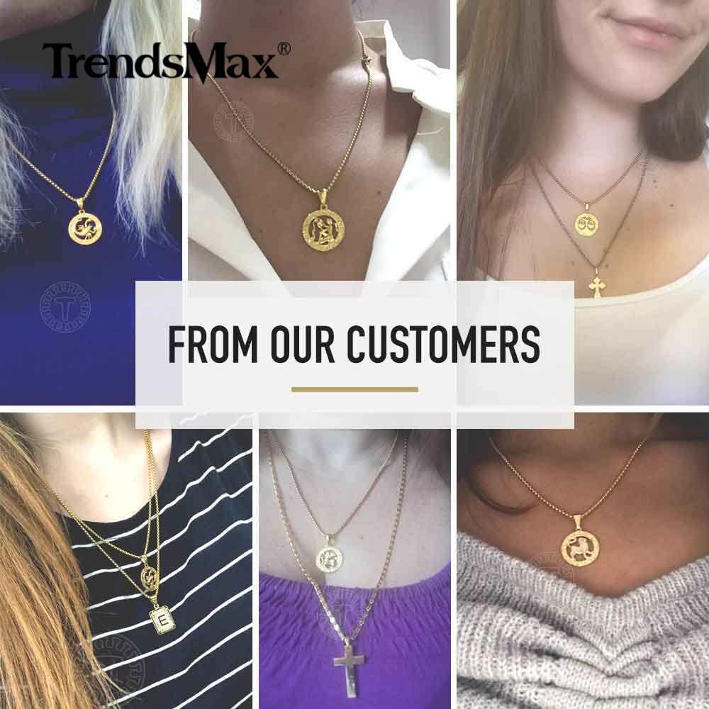 Gold Plated Zodiac Constellation Pendant Necklace Choker 16-22″ Box/Snail Chain