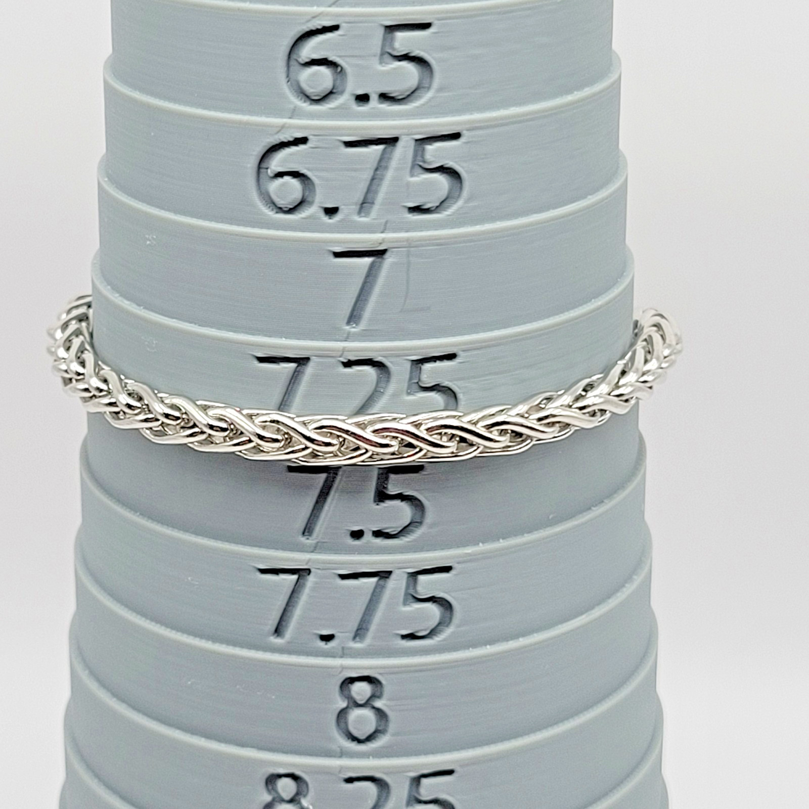 QVC Bronzo Italia Milor Silver Tone 4mm Spiga Wheat Chain Bracelet ~ 8″