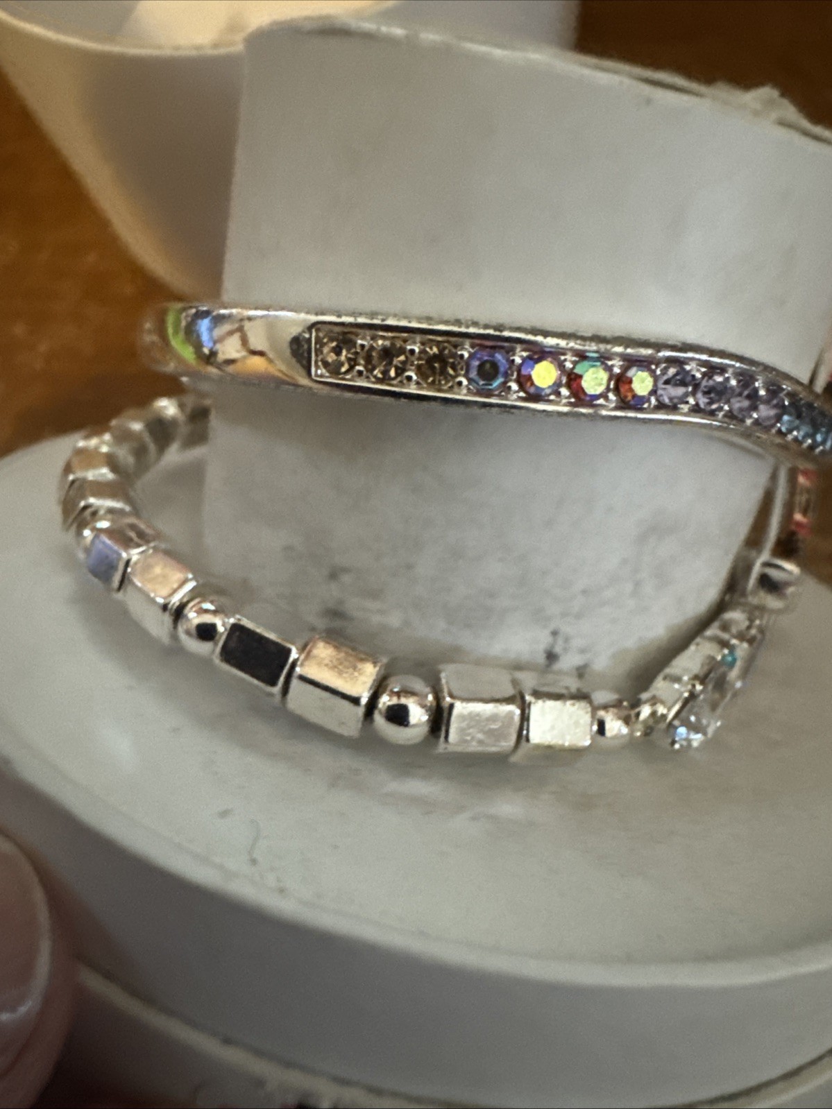 BOMB PARTY SPRING 2024 STACKS RBP6923 AFTER THE RAIN RAINBOW SILVER PLATING
