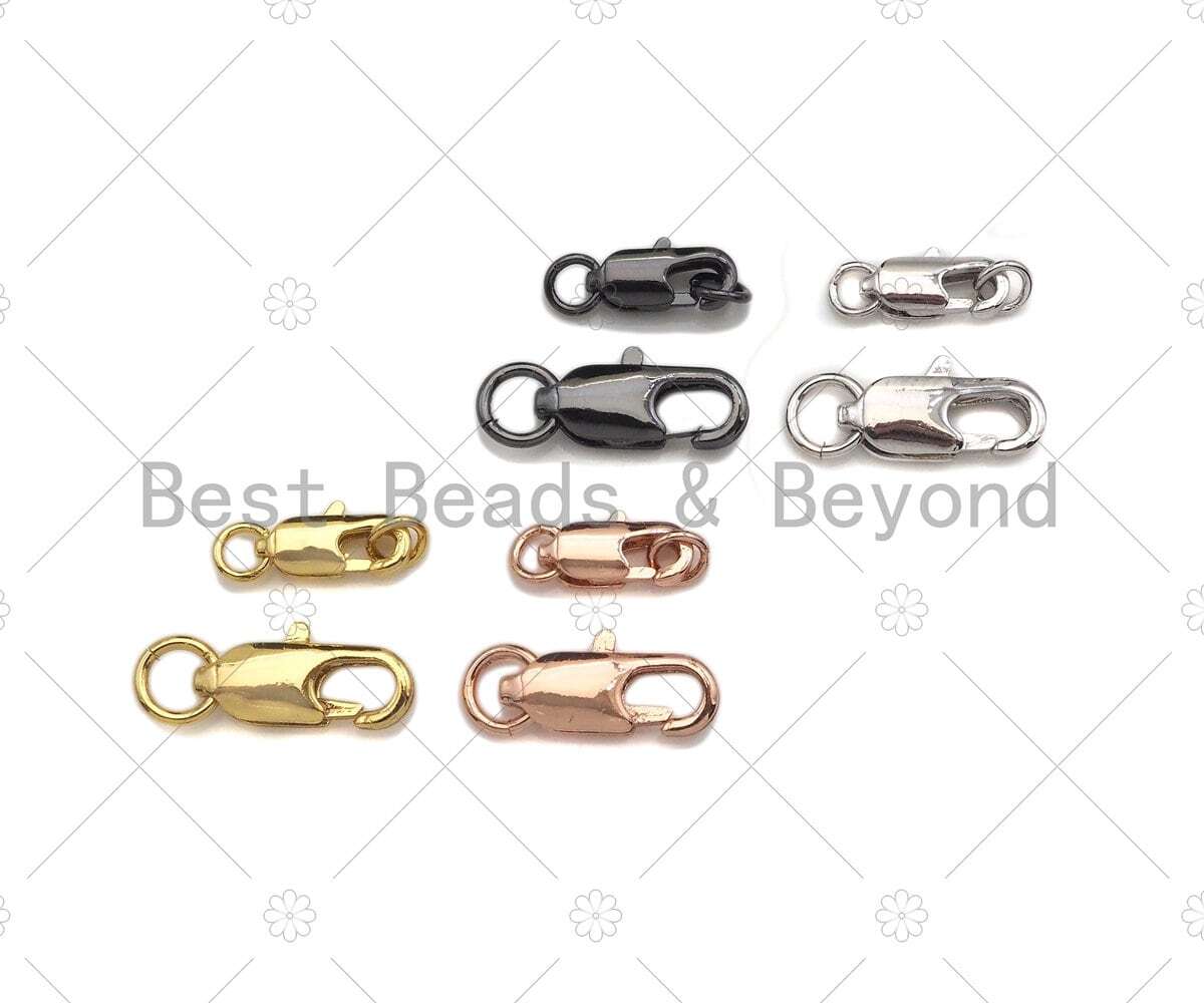 Simple Lobster Claw Clasp, Link Connector with Jump Ring, Gold/Silver/Rose