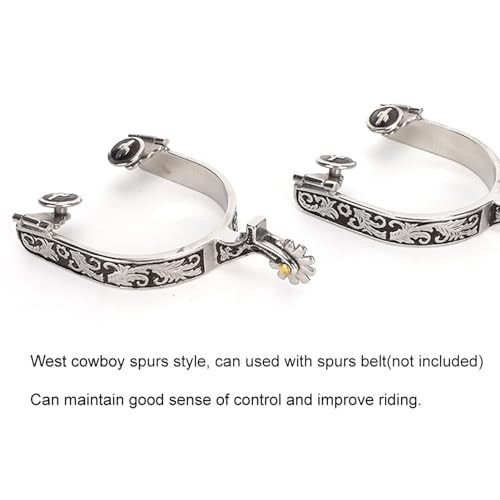 Bumper Spurs, Horse Spurs, Stainless Steel West Cowboy Spurs, Boot Spurs with
