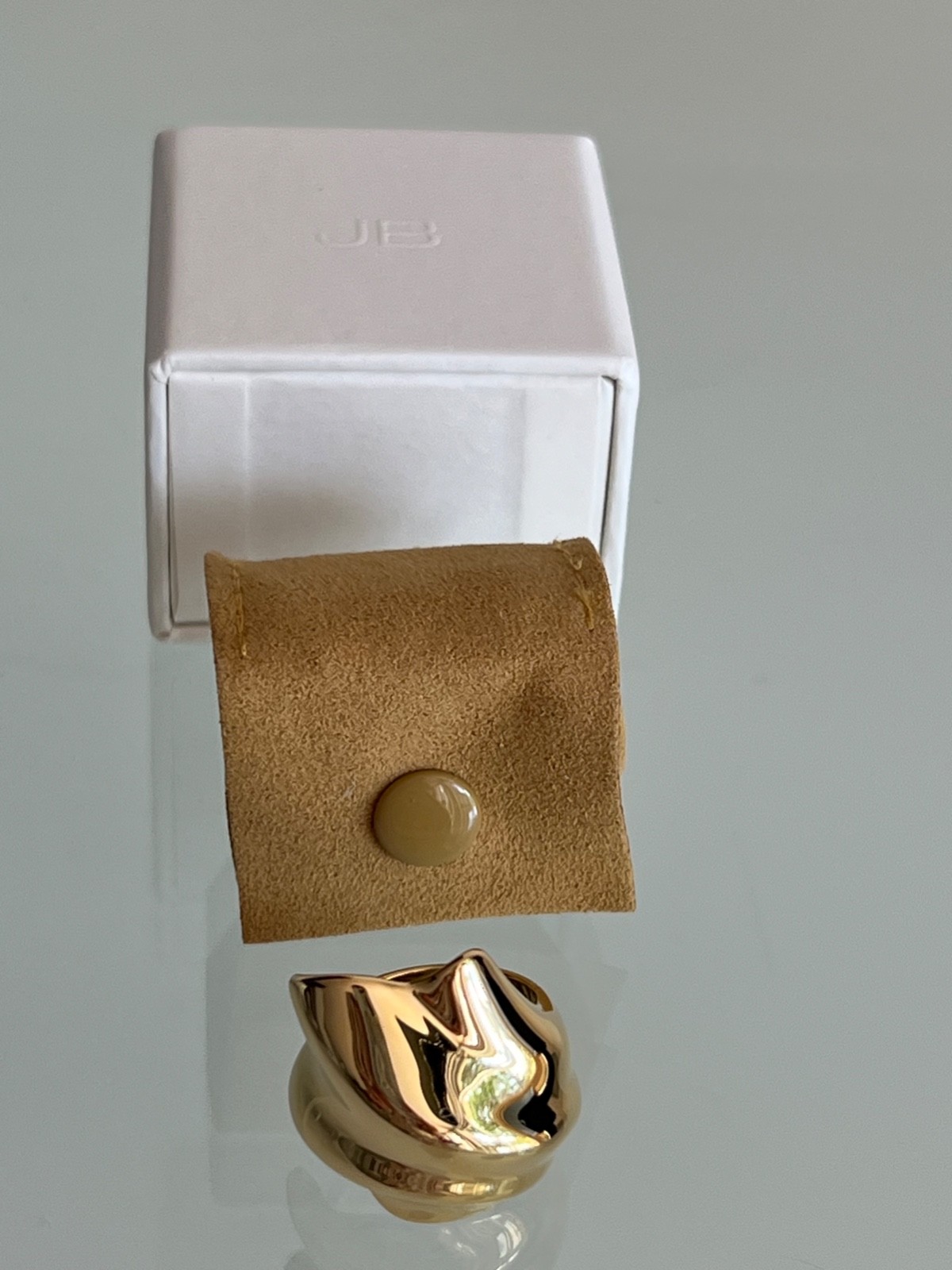 JENNY BIRD 14K Gold Plated Steel LYDIA Ring Size 7 $110 MSRP