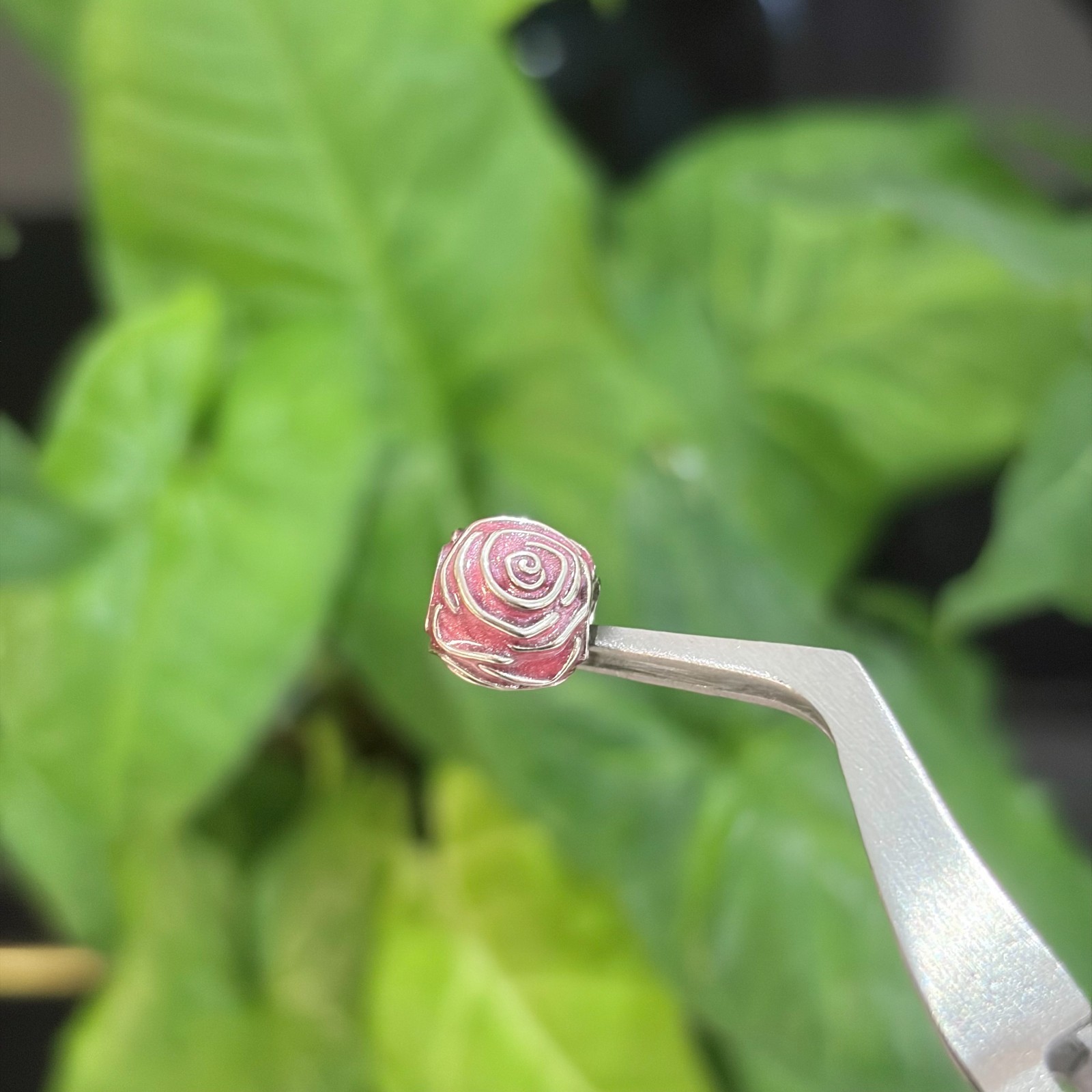 100% NEW #793212C0 PANDORA Pink Rose Charm with Box