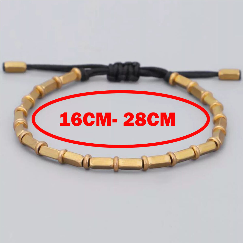Black-Tibetan Buddhist Long Copper Beads Healing Lucky Rope Bracelet Bangle USA