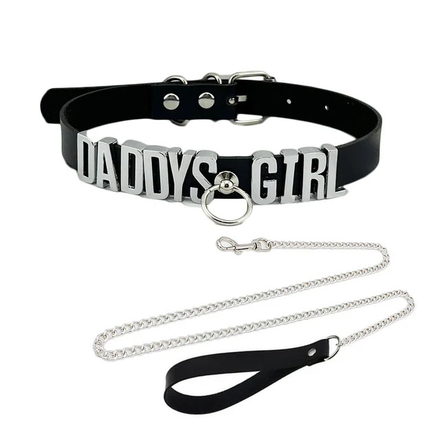 Collar BDSM Gift Pu Leather Custom Choker Necklace Punk DIY Chocker Party Y7