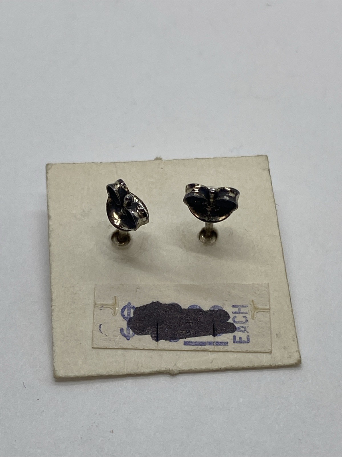 Sterling Silver Blue Synthetic Opal Stud Earrings 925