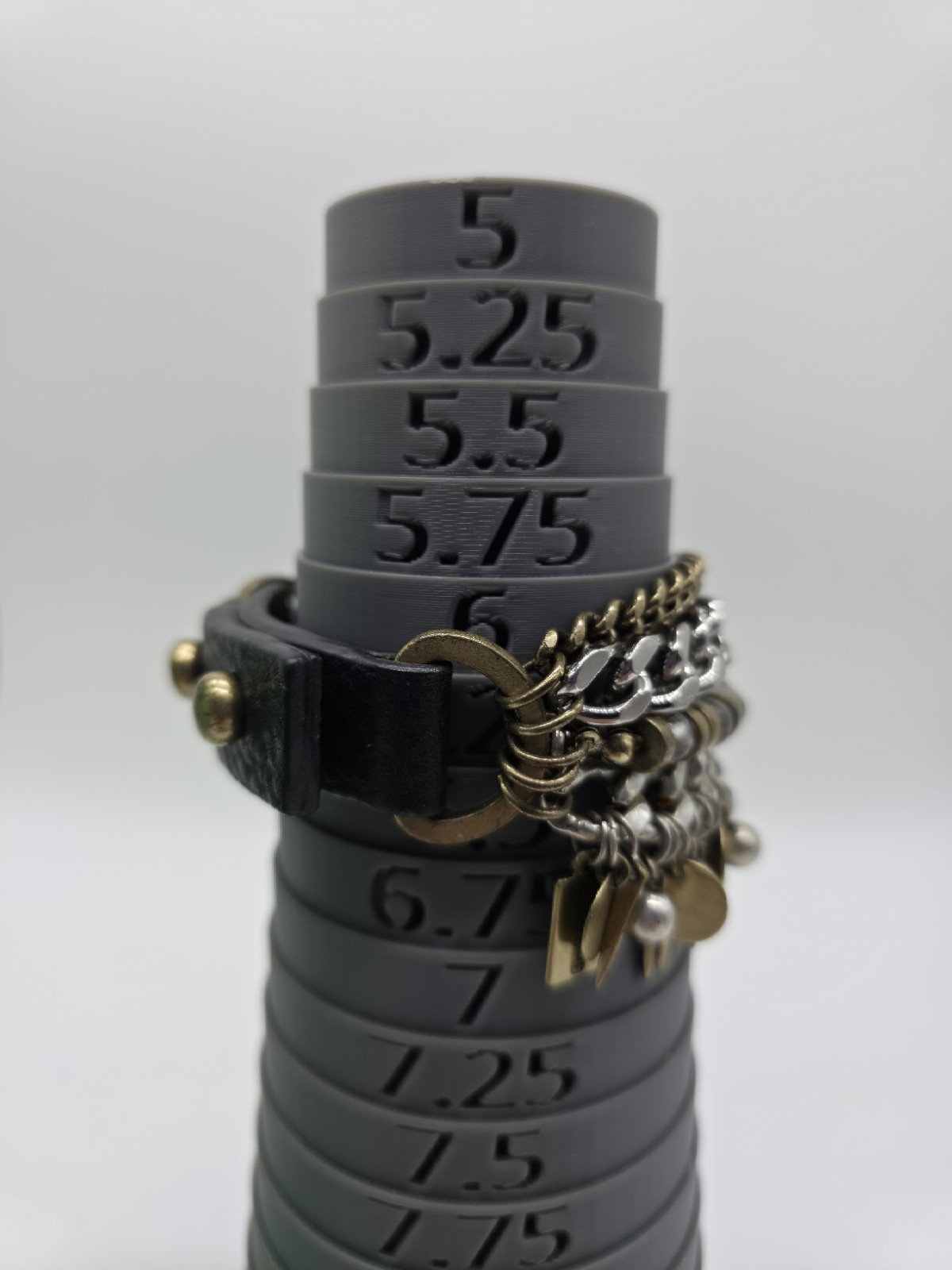 Jenny Bird Talitha 5 Strand Gold & Silver Plated With Beads Leather Push Post