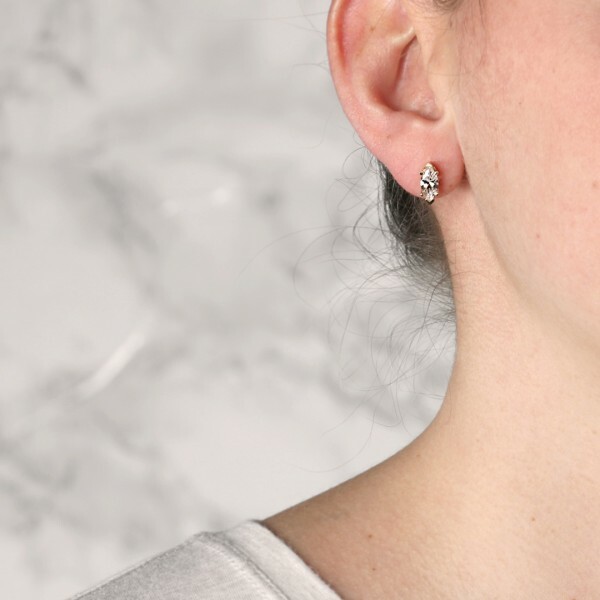 925 Sterling Silver 2.00CTTW Marquise Cut Stud Earrings 7X4MM For Women