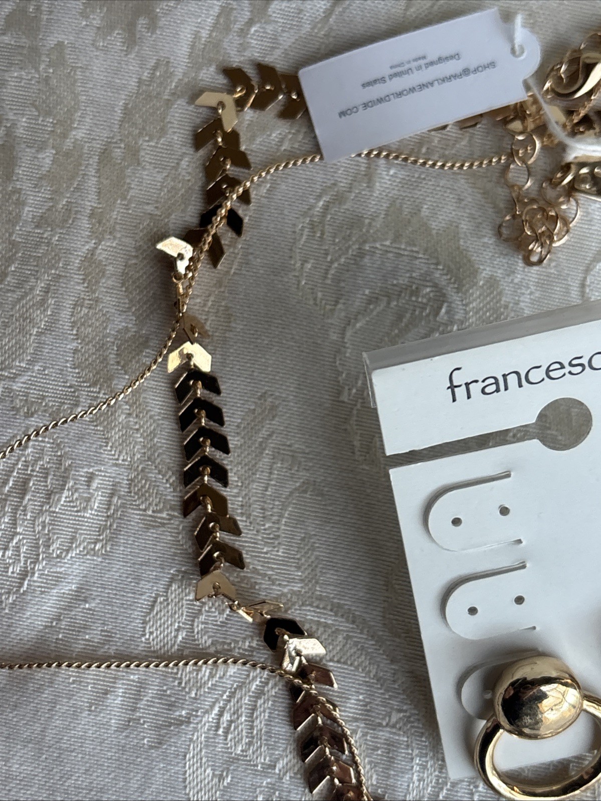 Park Lane Fairytale Double Tier Necklace 16” & 22” Gold Tone Heart & Francesca