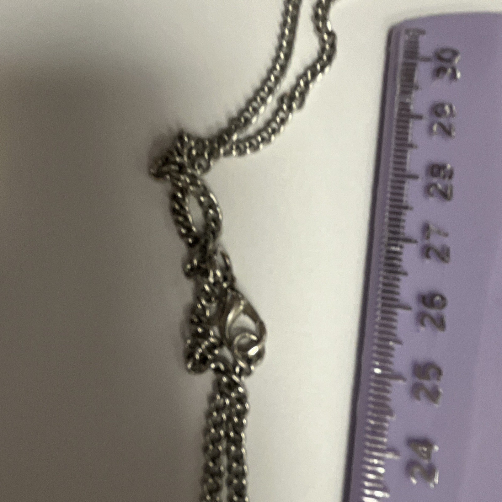 Silver Tone Metal Round Tassel Pendant Necklace Ball/Bead Chain Lobster
