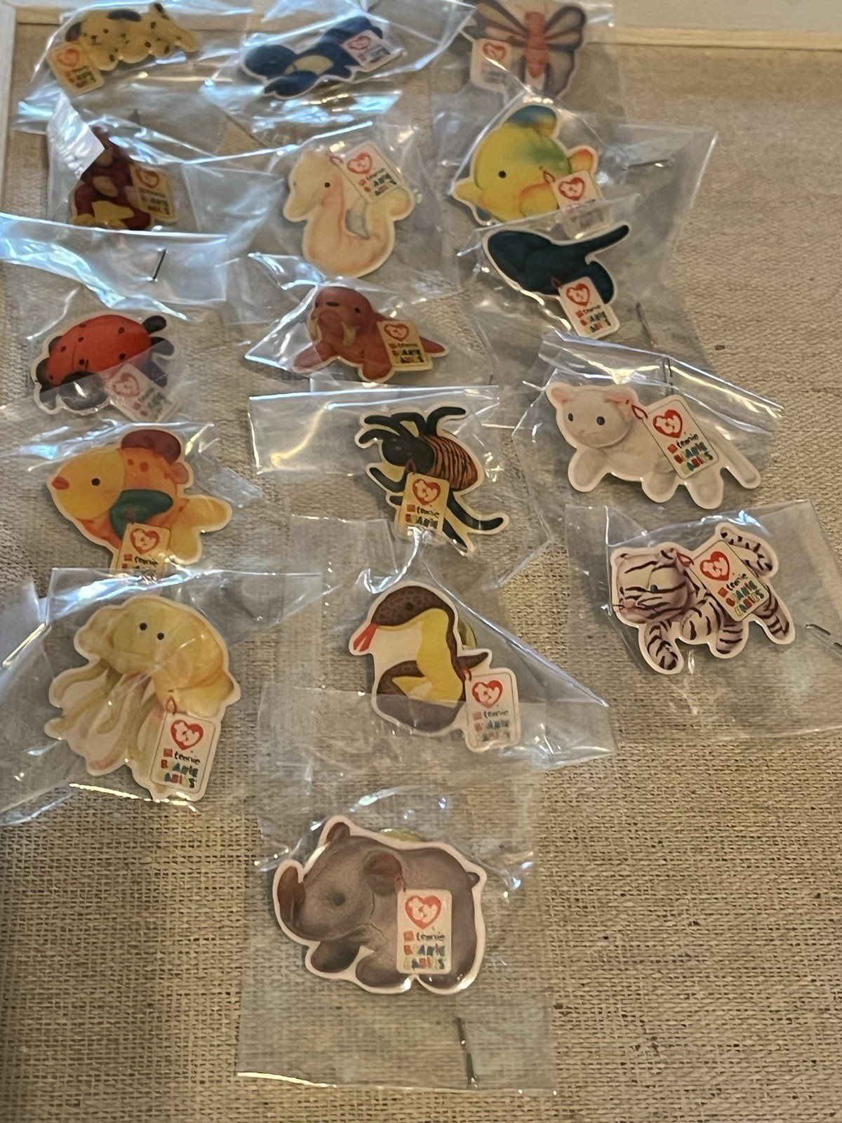 LOT OF 16 ‘TY Beanie Babies’ Collector Pins, Group II/2000, STILL SEALED