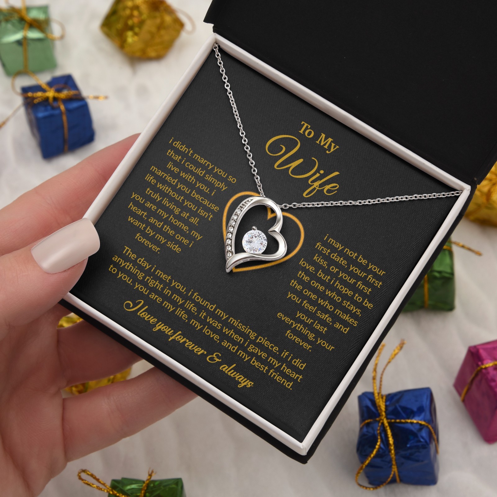 To My Wife Necklace, Gift For Wife, Anniversary Gift For Wife, Necklace For Wife