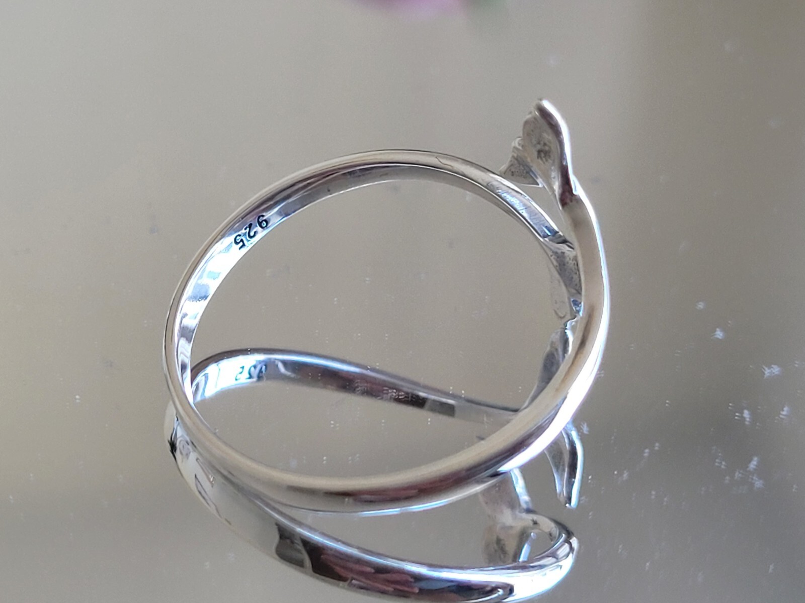 Sterling Silver Whale Tail Adjustable Ring – Silver Ocean Whale Tails Band Ring