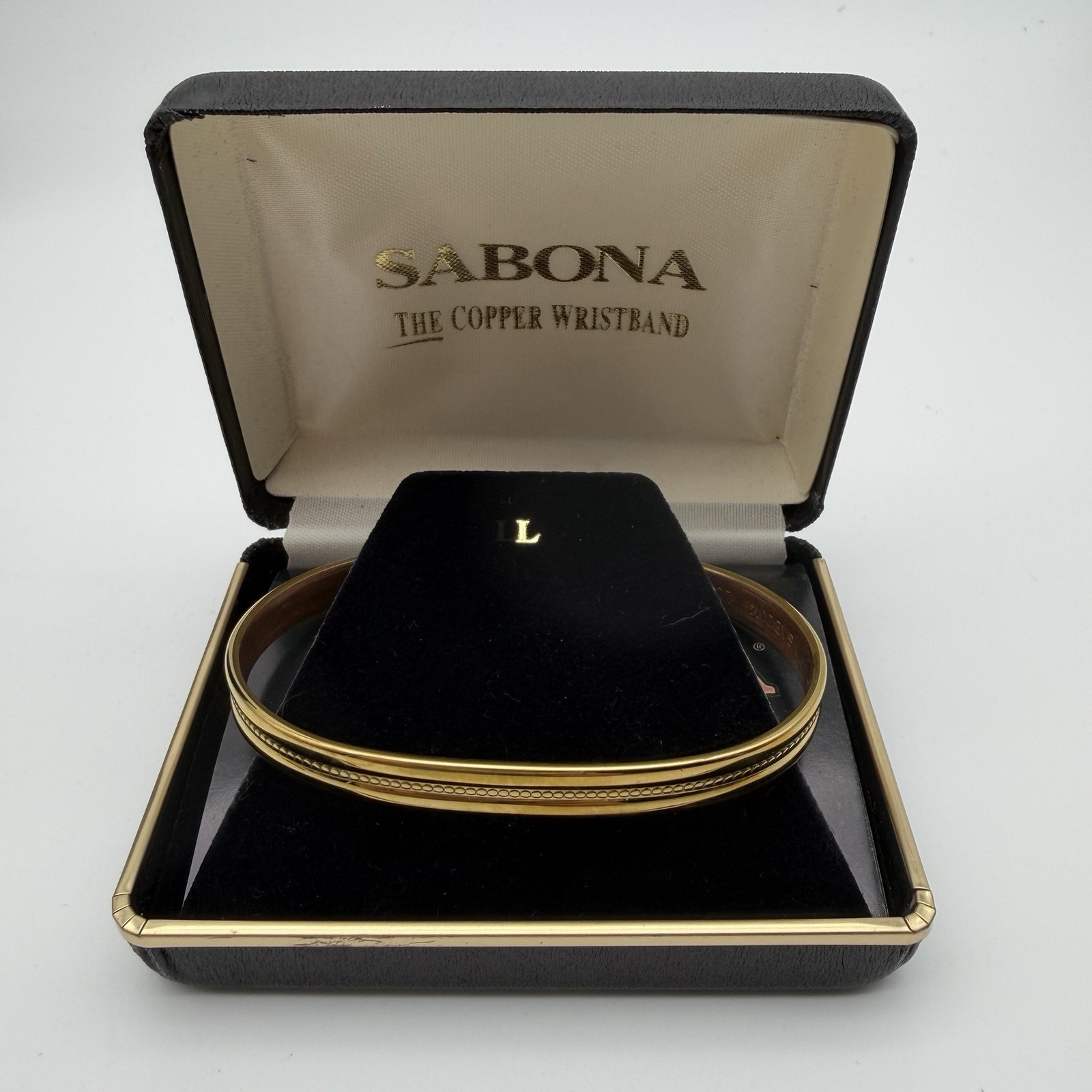 Men’s Vintage Sabona London Copper Gold Tone Layered Cuff Bracelet USA Made