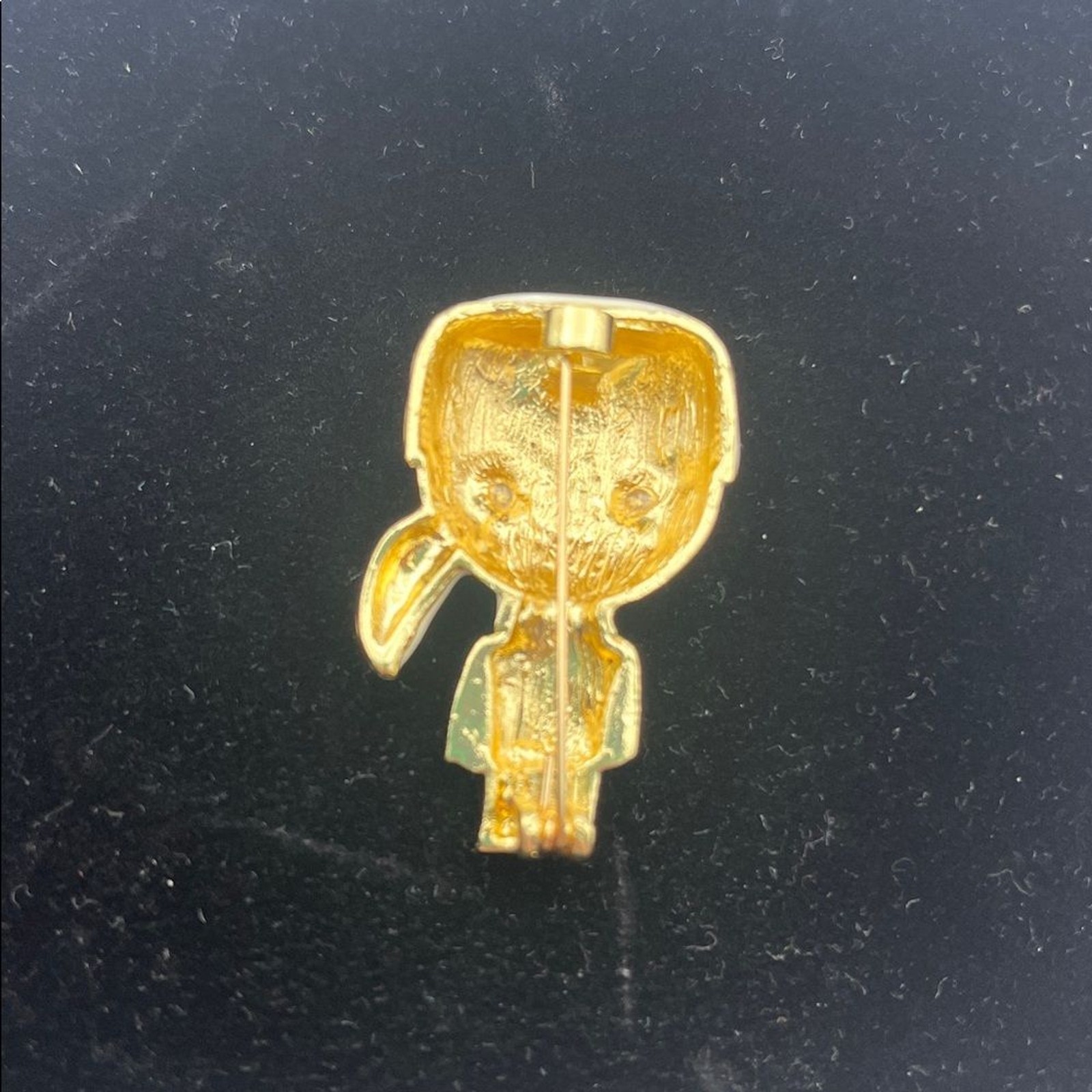 Karl Lagerfeld Brooch Pin Gold Tone + Enamel Character Chanel RARE fendi