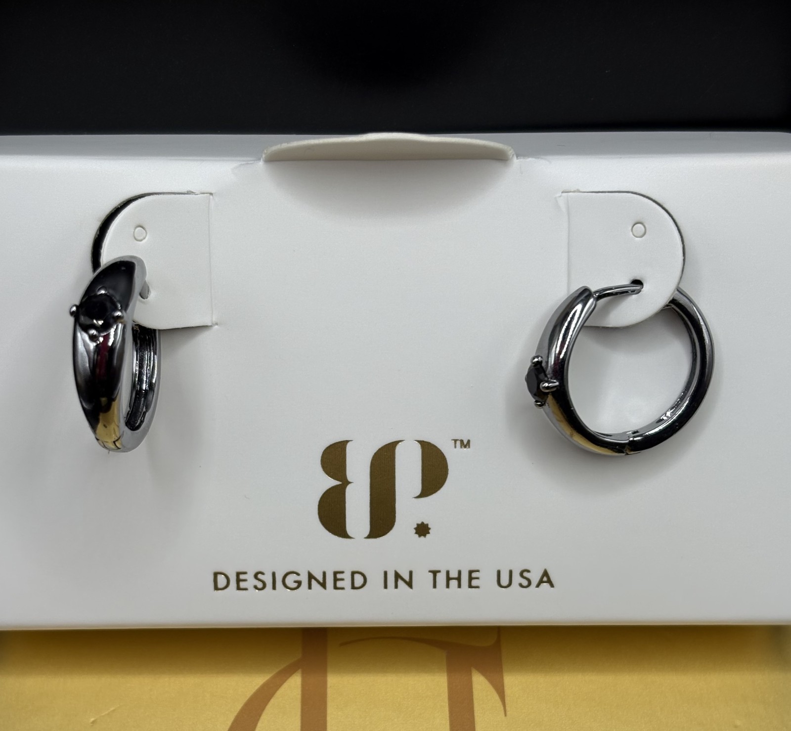 BP Charming Hoops | ER54057 The Look Is Complete | hematite Plating