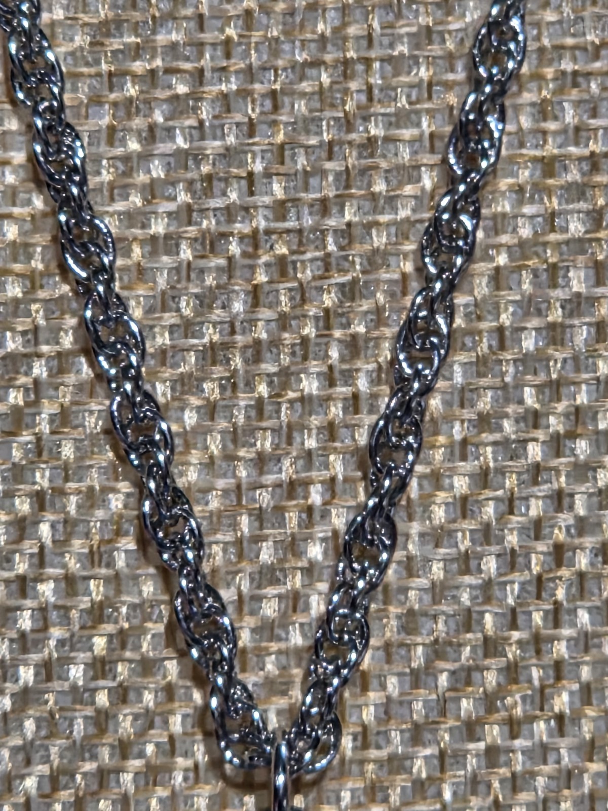 Jostens 09 Class Year Pendant Crystal Necklace Silver Tone Rope Chain 22-26″