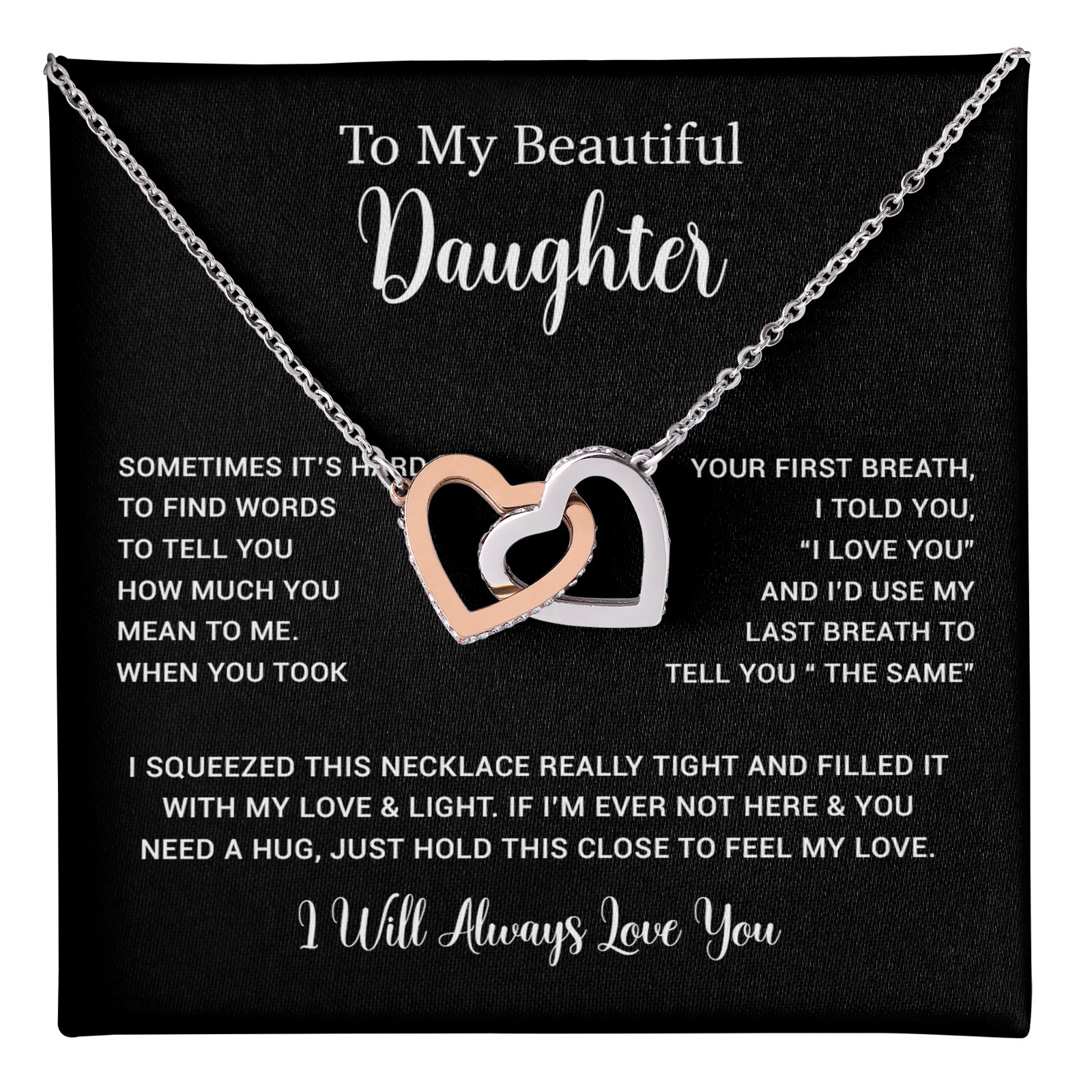 To My Daughter Necklace, Gift for Daughter from Dad, Father Daughter Necklace