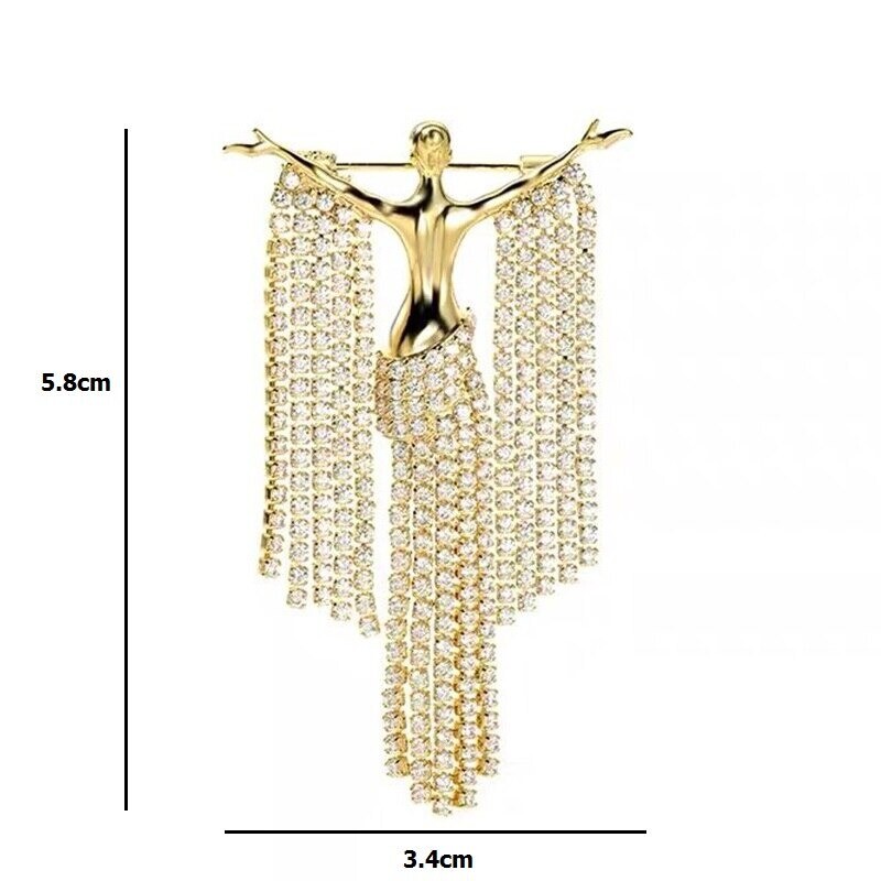 Beauty Lady Brooch Figure natural seashell Fashion Women Men Pins Jewelry Gift