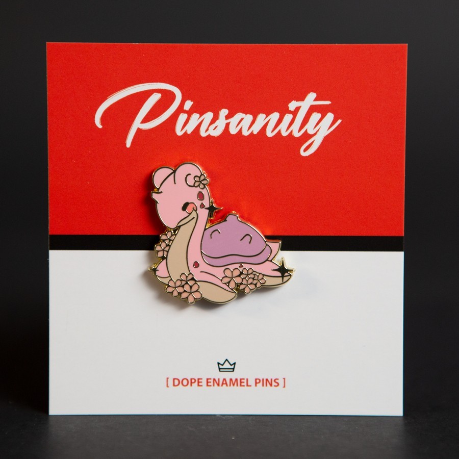 Shiny Pink Lapras Premium Pin – Fast Shipping from USA – Brooch – Pokemon