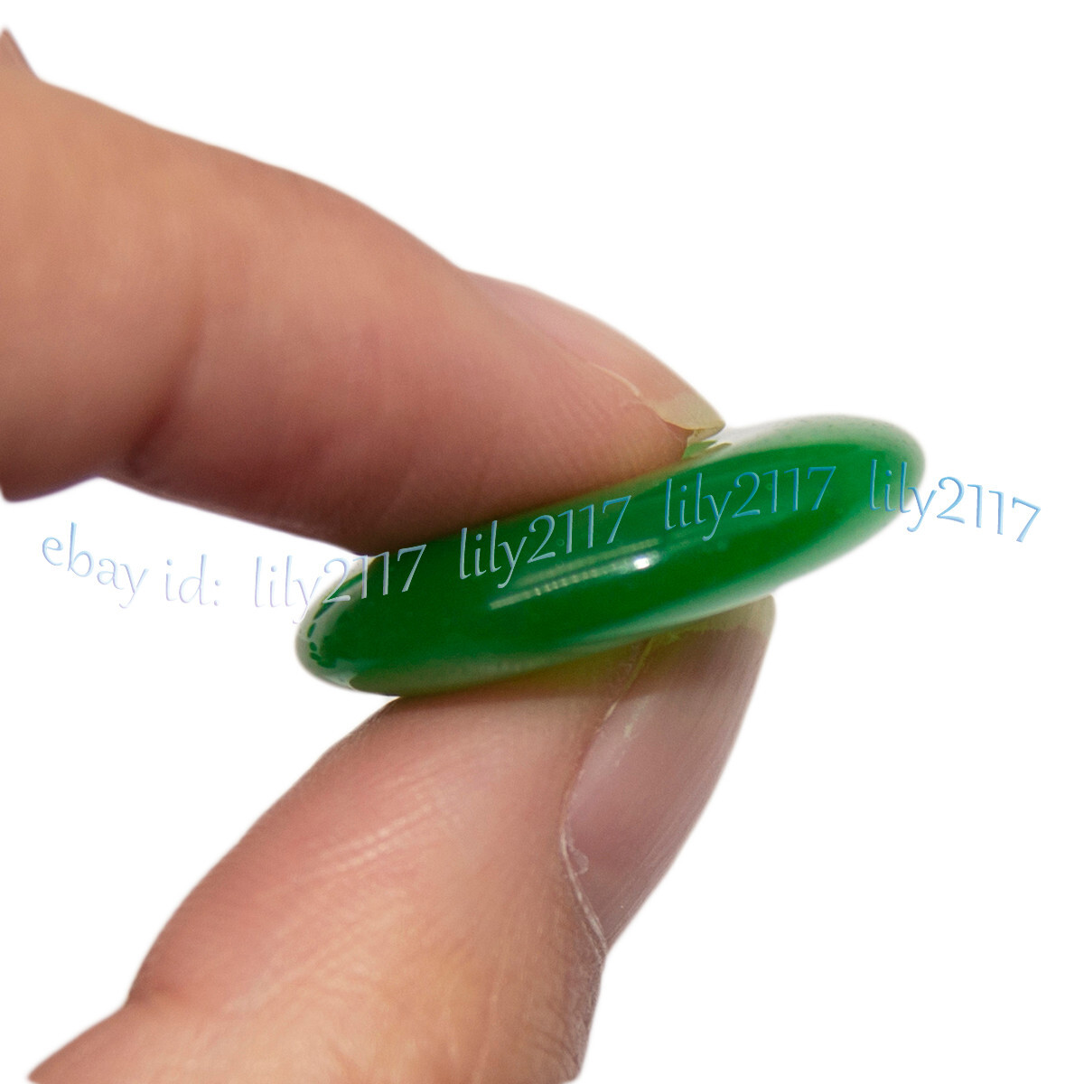 Green Vintage Natural imperial Green Jade Gems Circle Donut Pendant Lucky Amulet