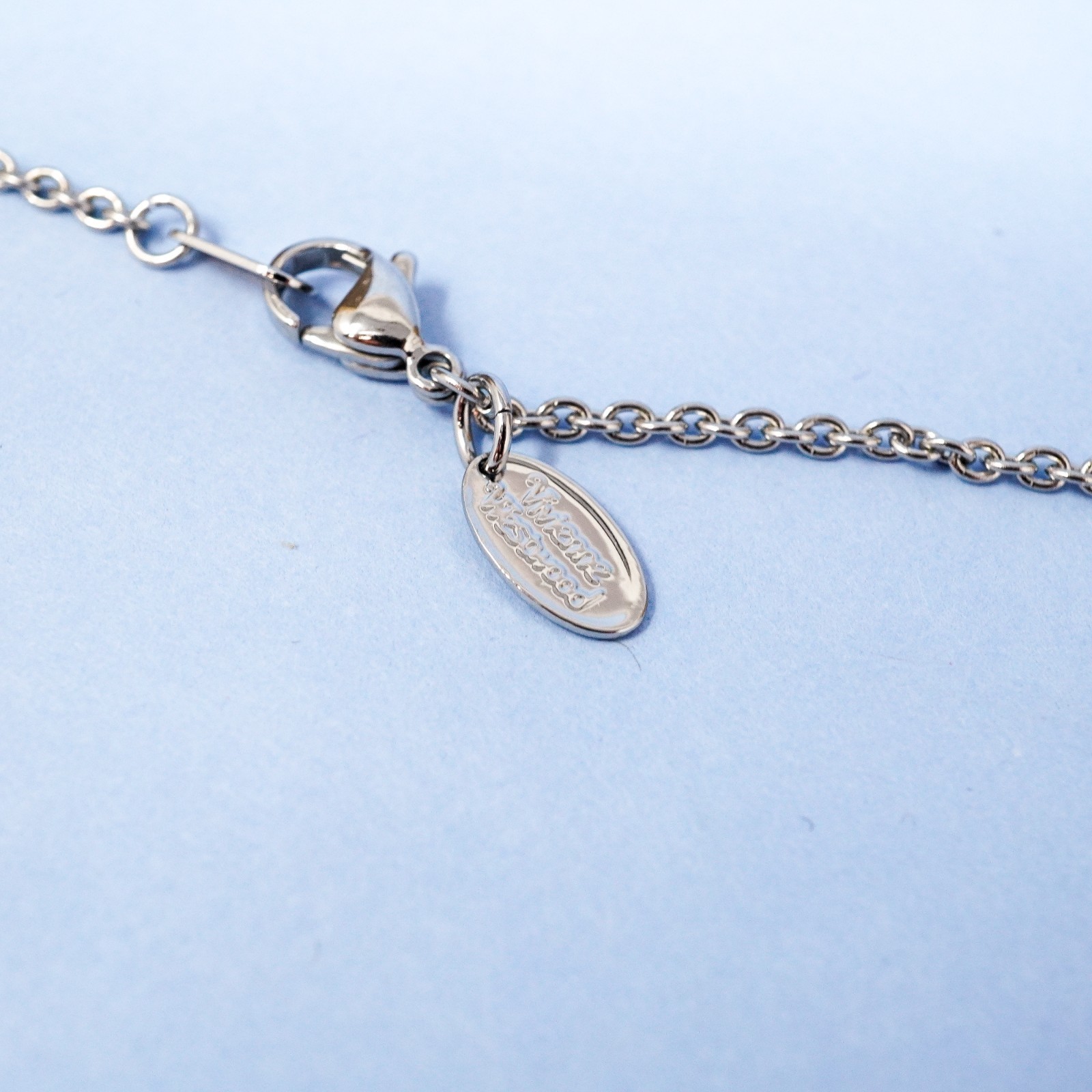 Vivienne Westwood Necklace Silver & Red Large Heart Orb Pendant Box Included