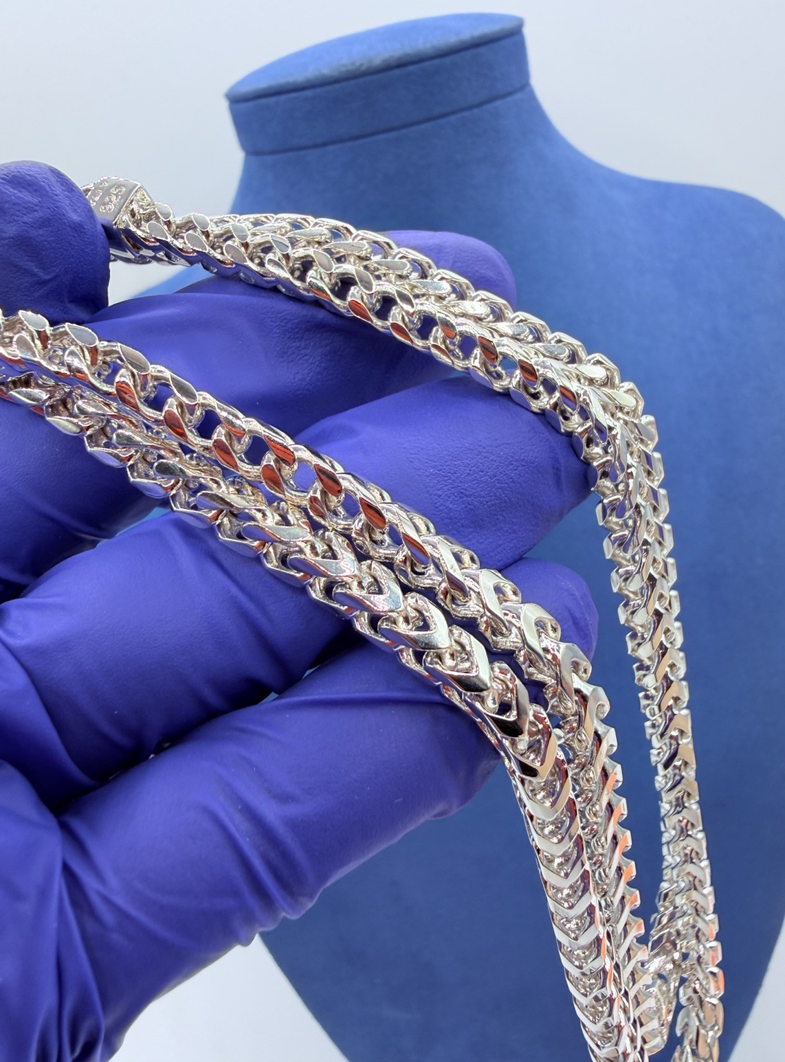 HEAVY SOLID 925 ITALY STERLING SILVER FRANCO CHAIN NECKLACE 28 6MM 863G G2U