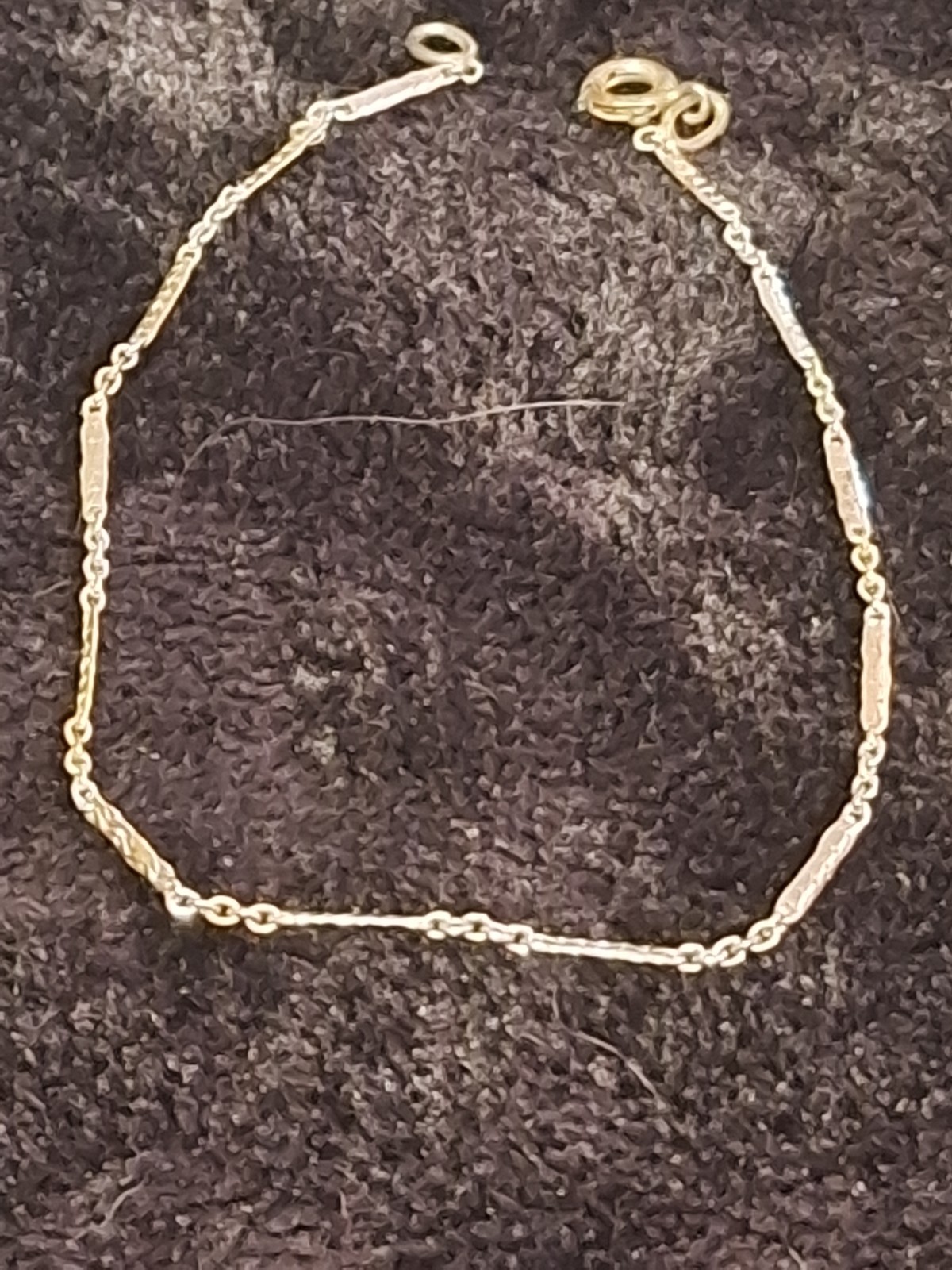 Gold Tone Chain Bracelet, Spring Ring Clasp, No Stone, Metal