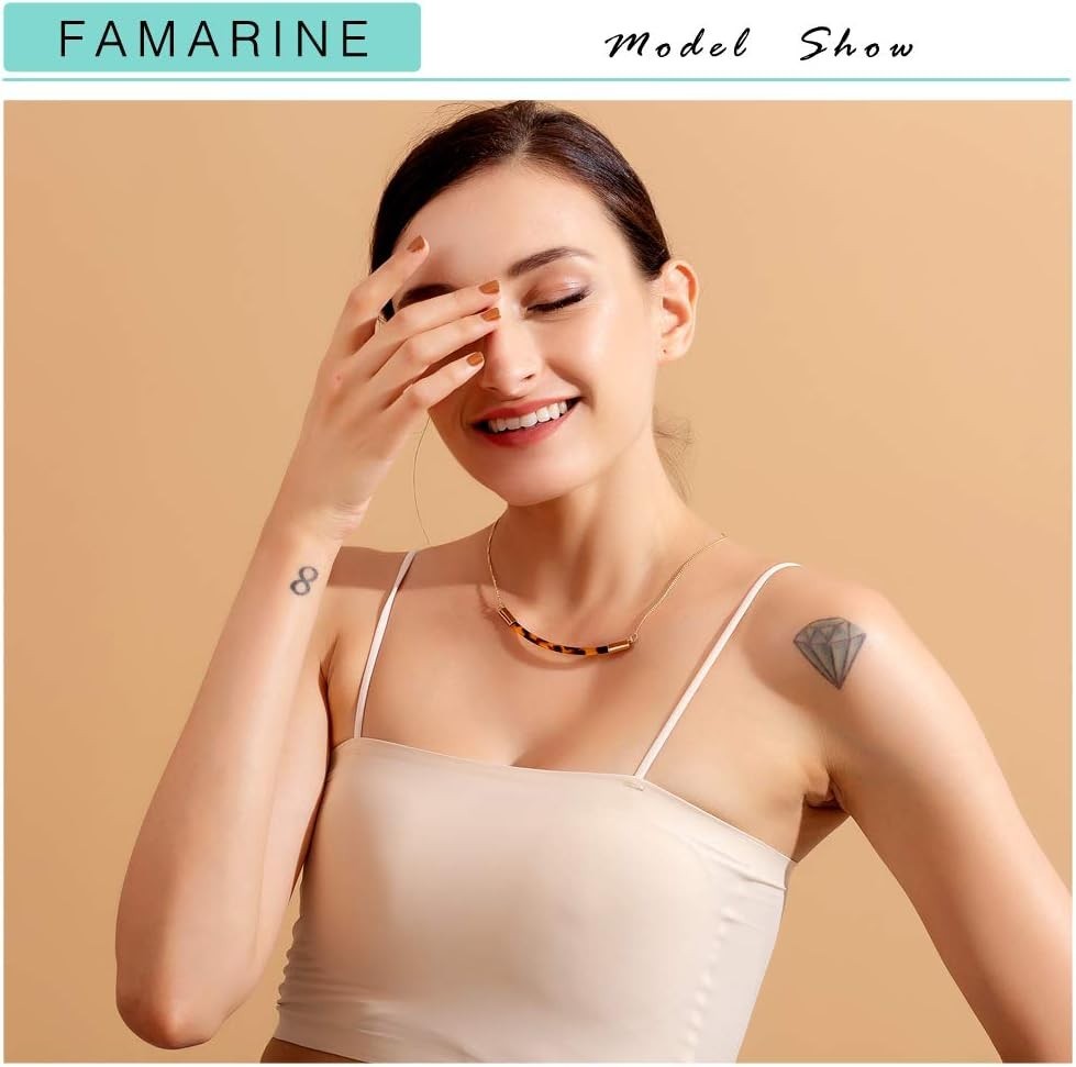 Lightweight Tortoise Shell and Gold Bar Necklace – Perfect for Any Occasion