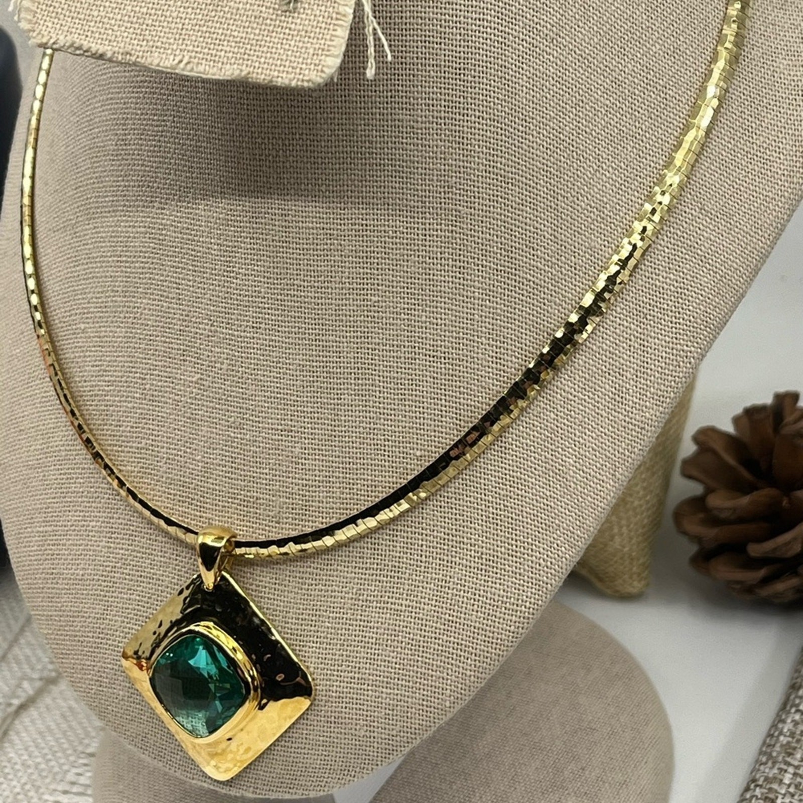 Technibond 18K Gold Over 925 Italy Sterling Silver Pendant Necklace – 30g – Box