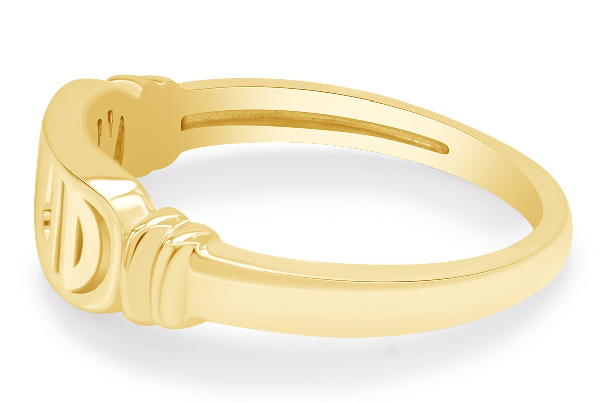 What Would Jesus Do “WWJD” Designer Ring 14k Yellow Gold Plated 925 Silver