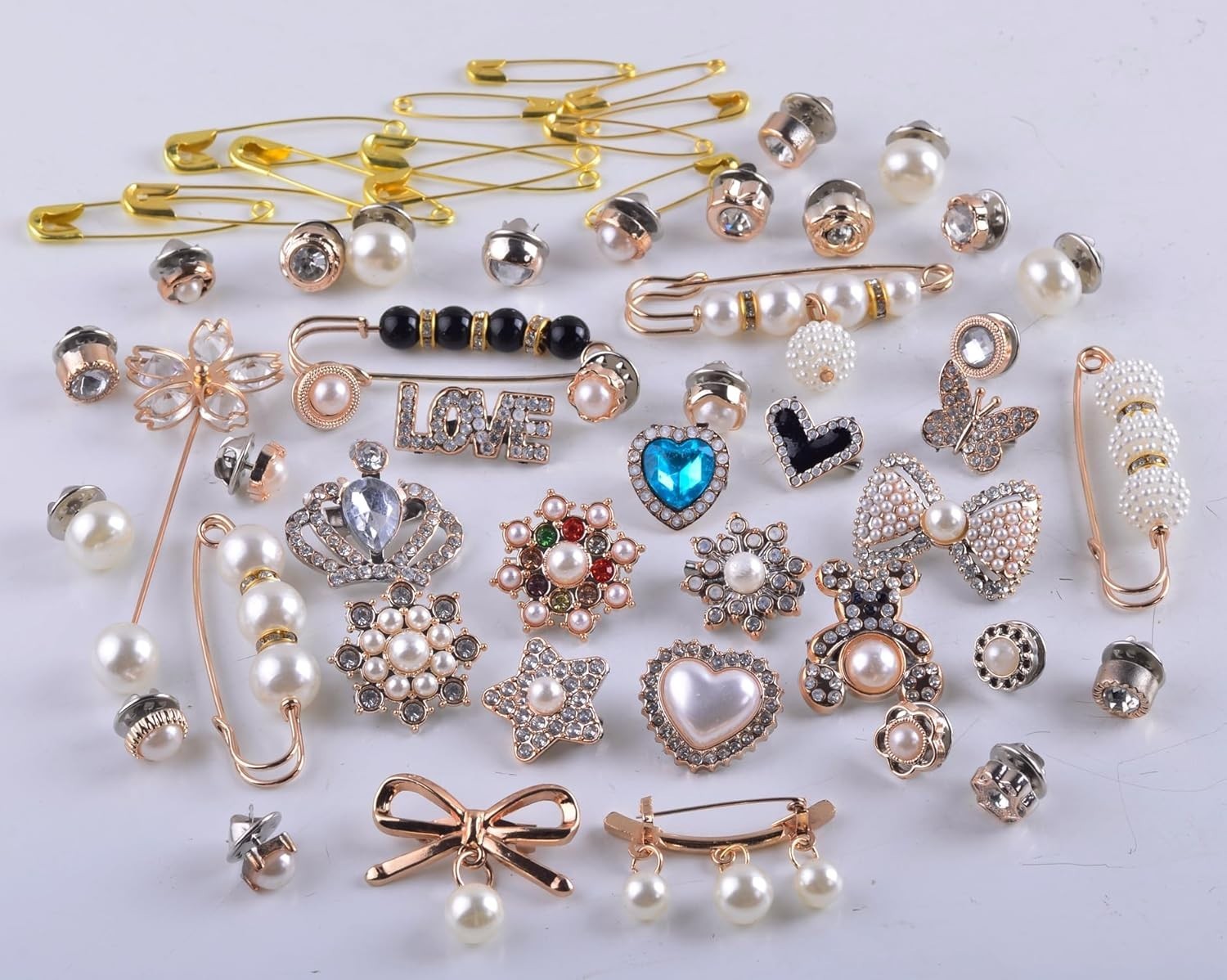55 Broche Para Ropa Dijes Para Calcetines,Broches Y Alfileres Para Mujer,Dijes