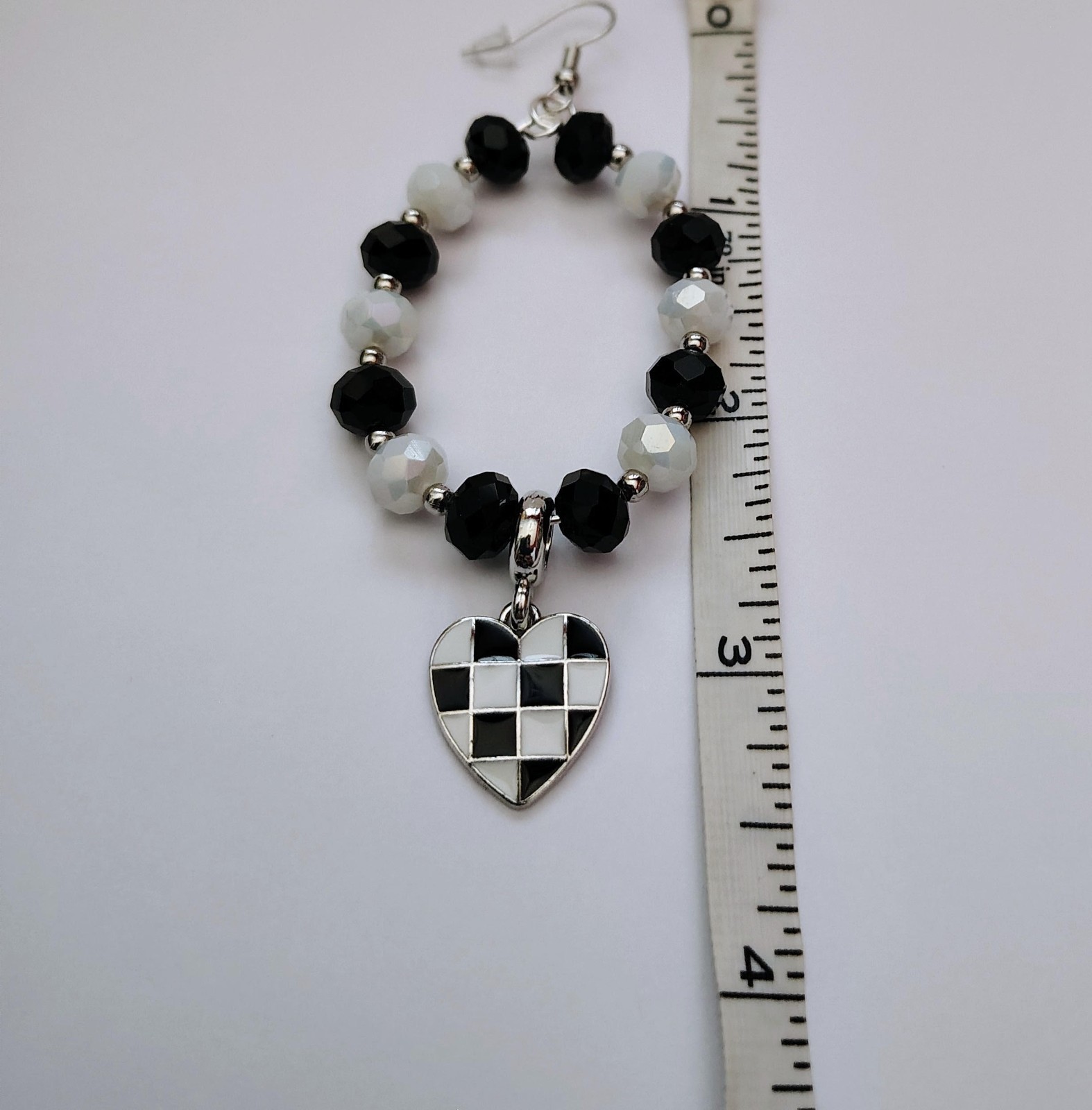 Black and White Checkered Flag Earrings,Car Racing Hoop Earrings,Racing Earrings