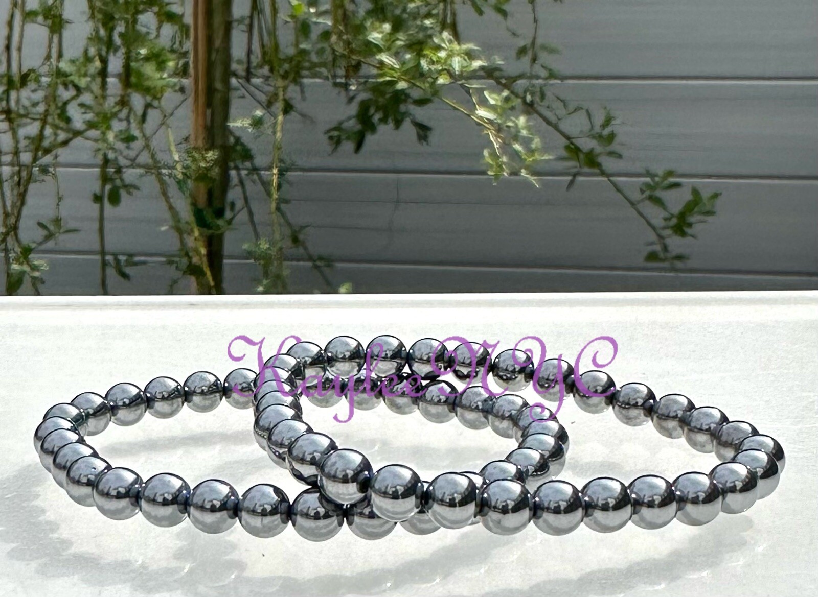 Wholesale 6 Pcs Terahertz Bracelet 6mm 7.5” Healing Energy Crystal